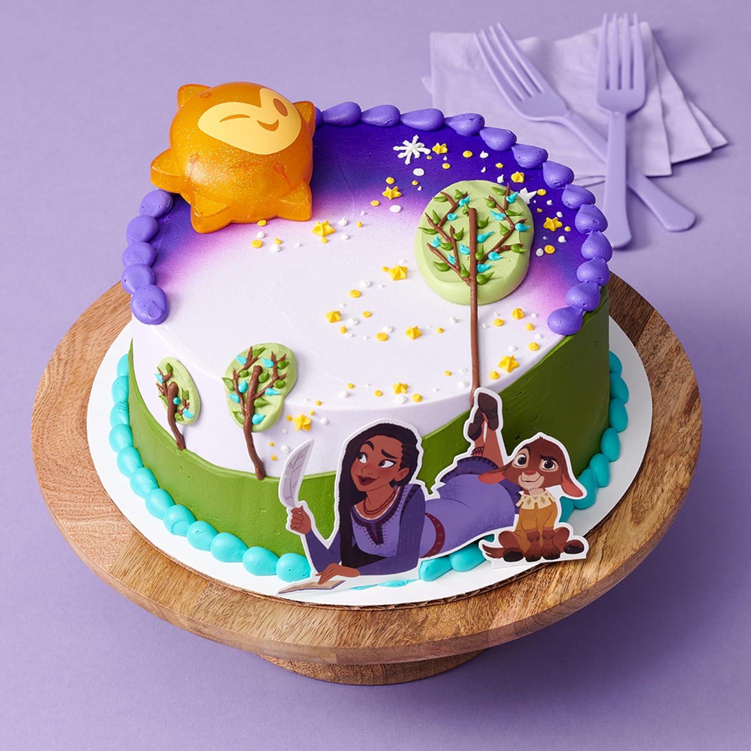 Cake Topper DecoSet Disney Wish Asha y Valentino Iluminado