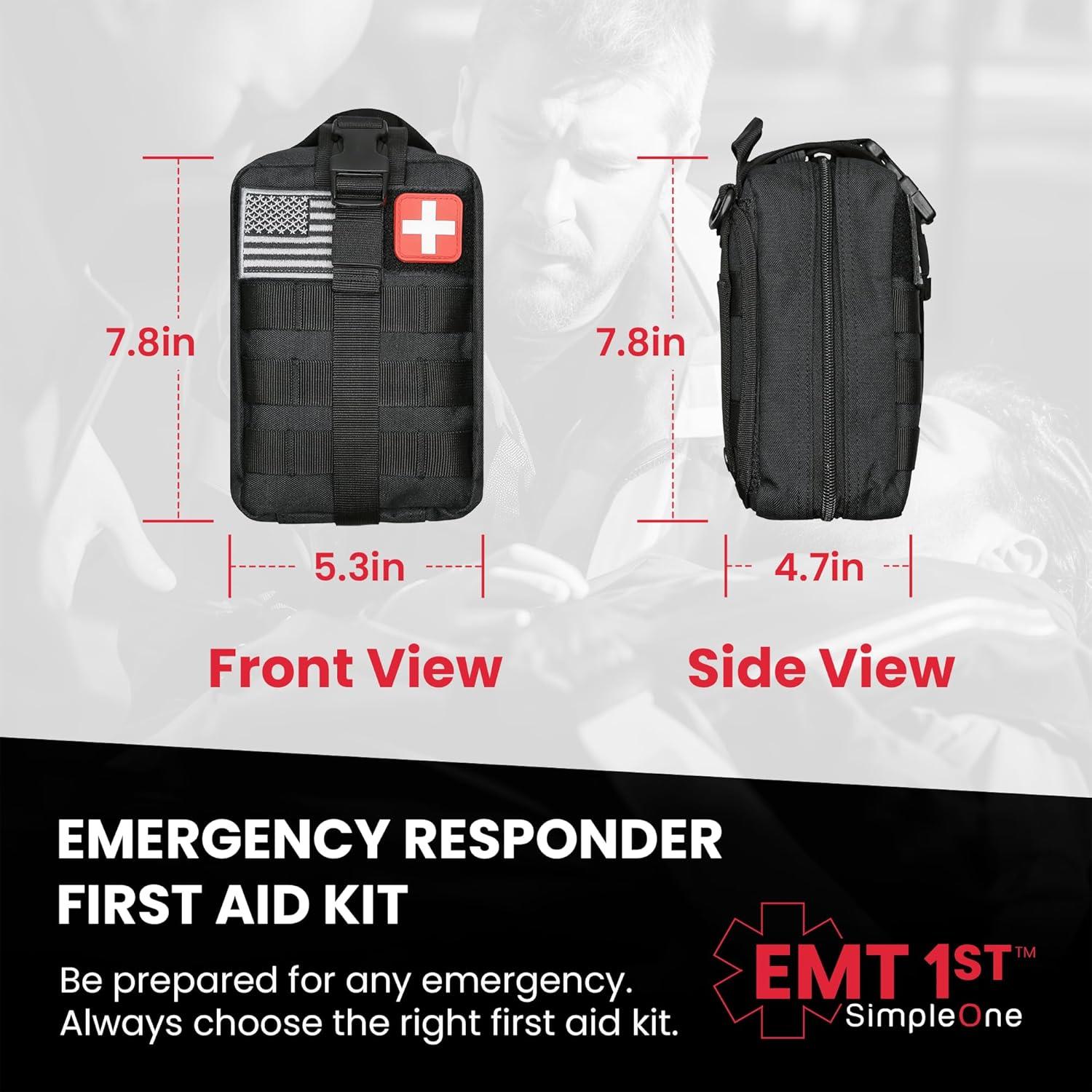 Kit de Primeros Auxilios Simpleone EMT Negro 40 Artículos