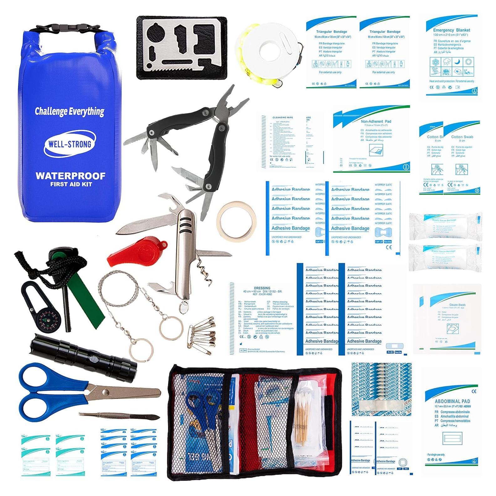 Kit de Primeros Auxilios Impermeable WELL-STRONG 123 Piezas