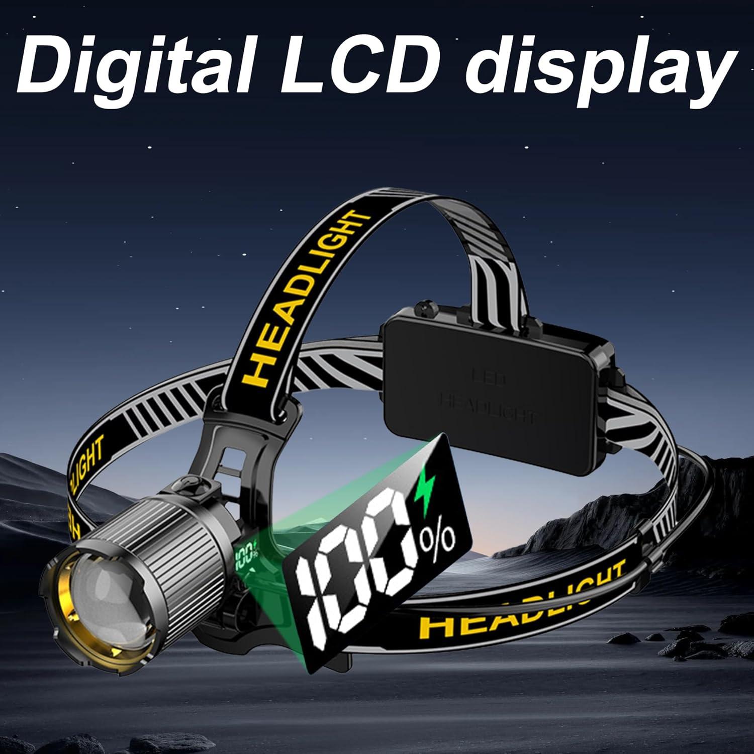 Linterna Frontal Recargable PRUBOVI 1200LM LED Impermeable