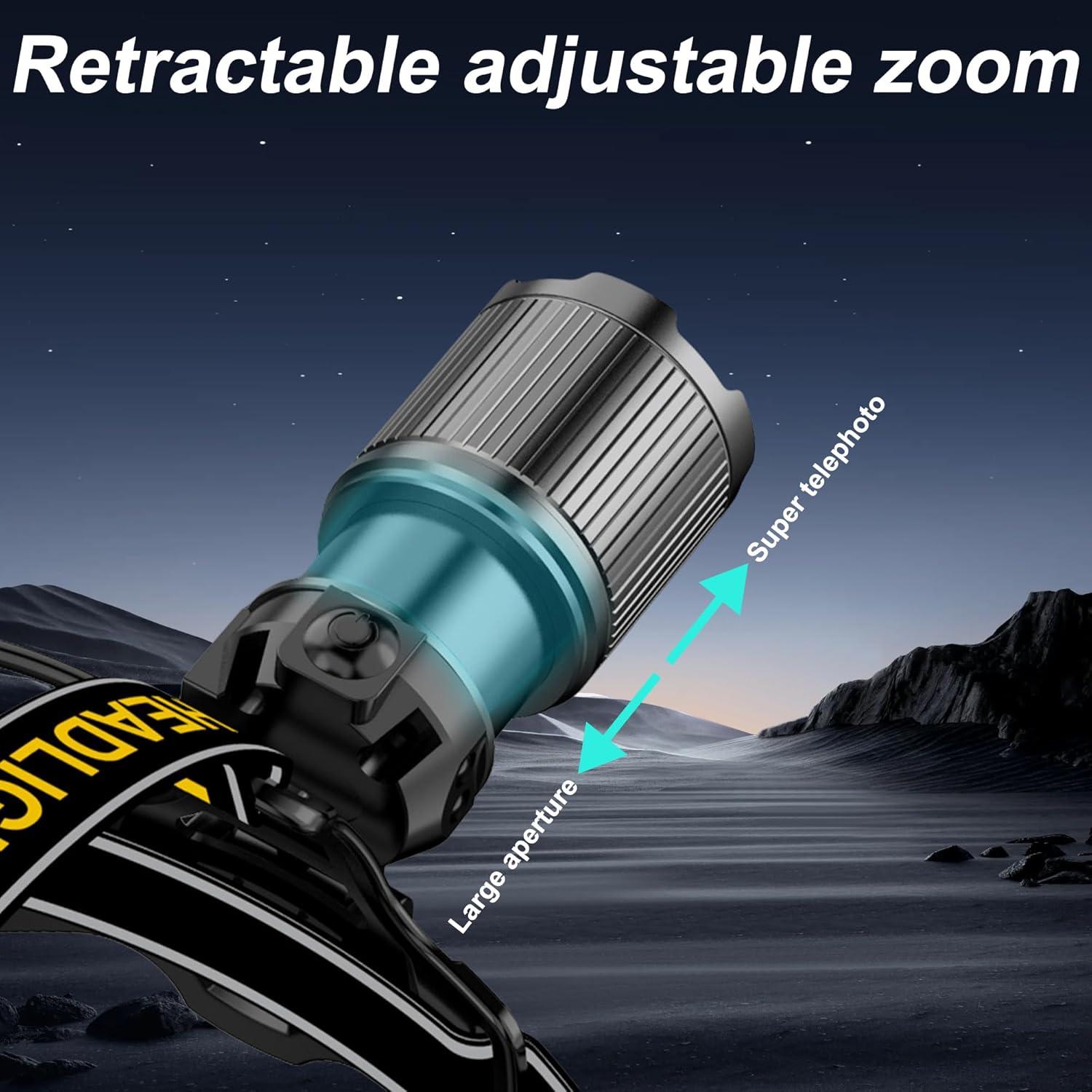 Linterna Frontal Recargable PRUBOVI 1200LM LED Impermeable