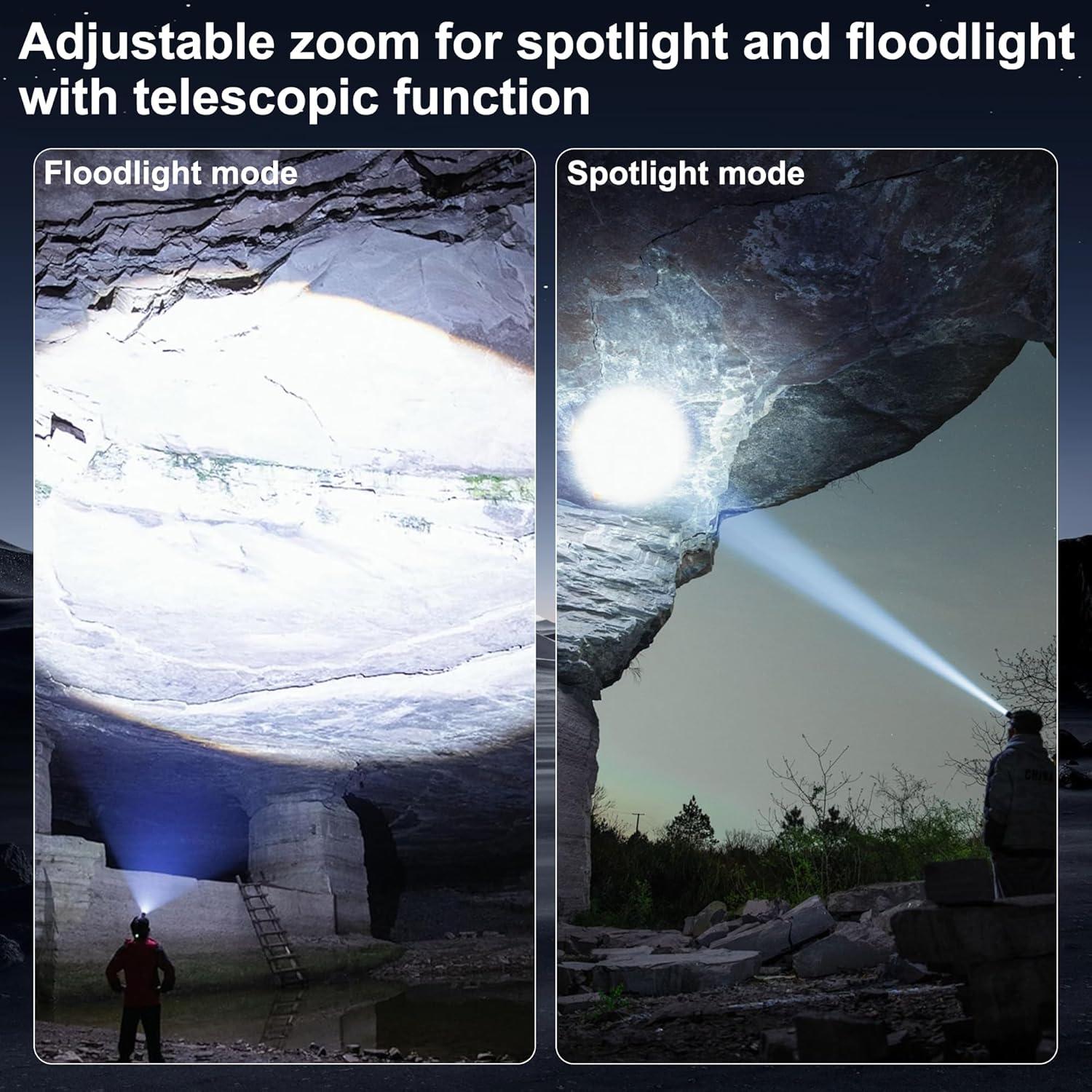 Linterna Frontal Recargable PRUBOVI 1200LM LED Impermeable