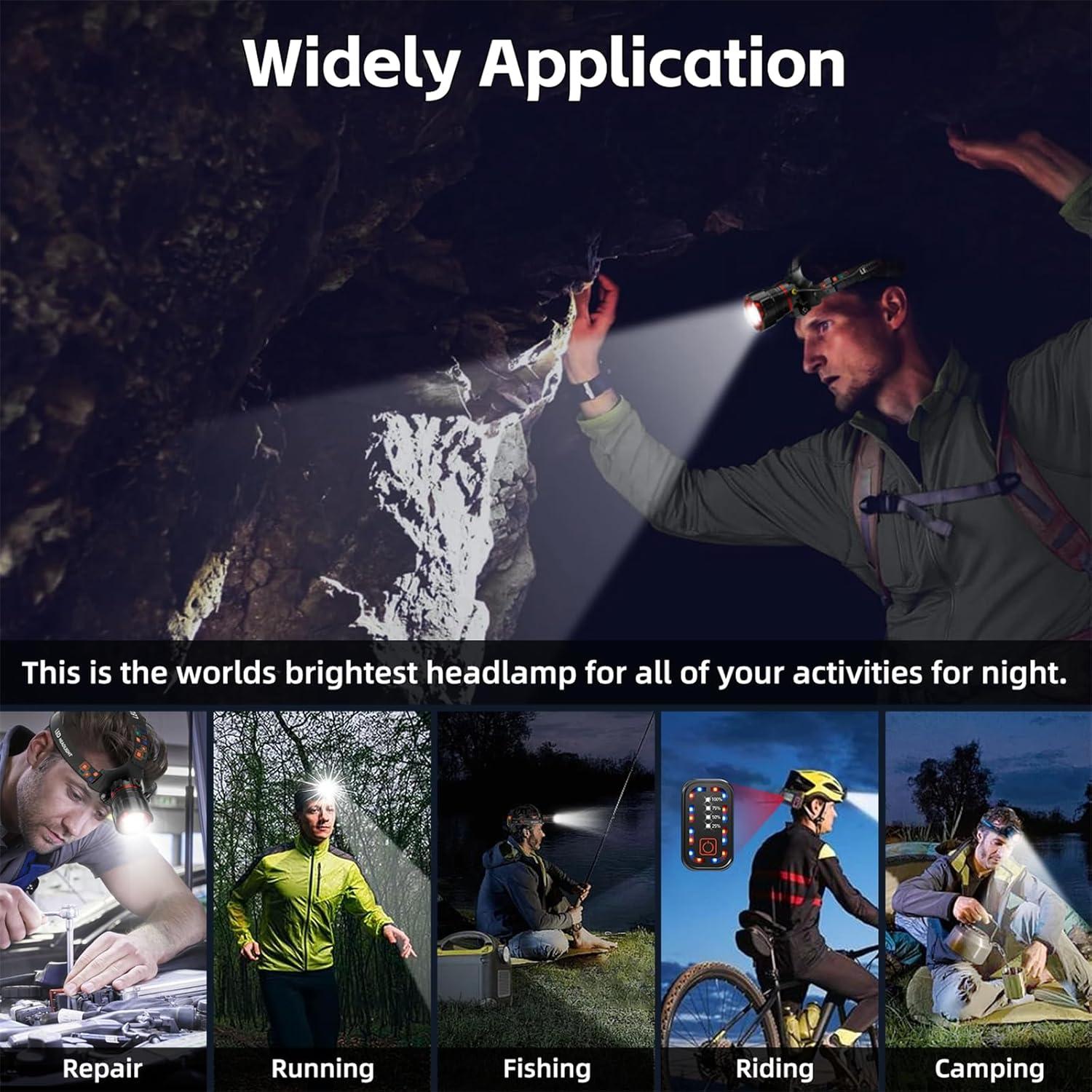 Linterna Frontal Recargable YUSEUB T45 3000 Lúmenes IPX7