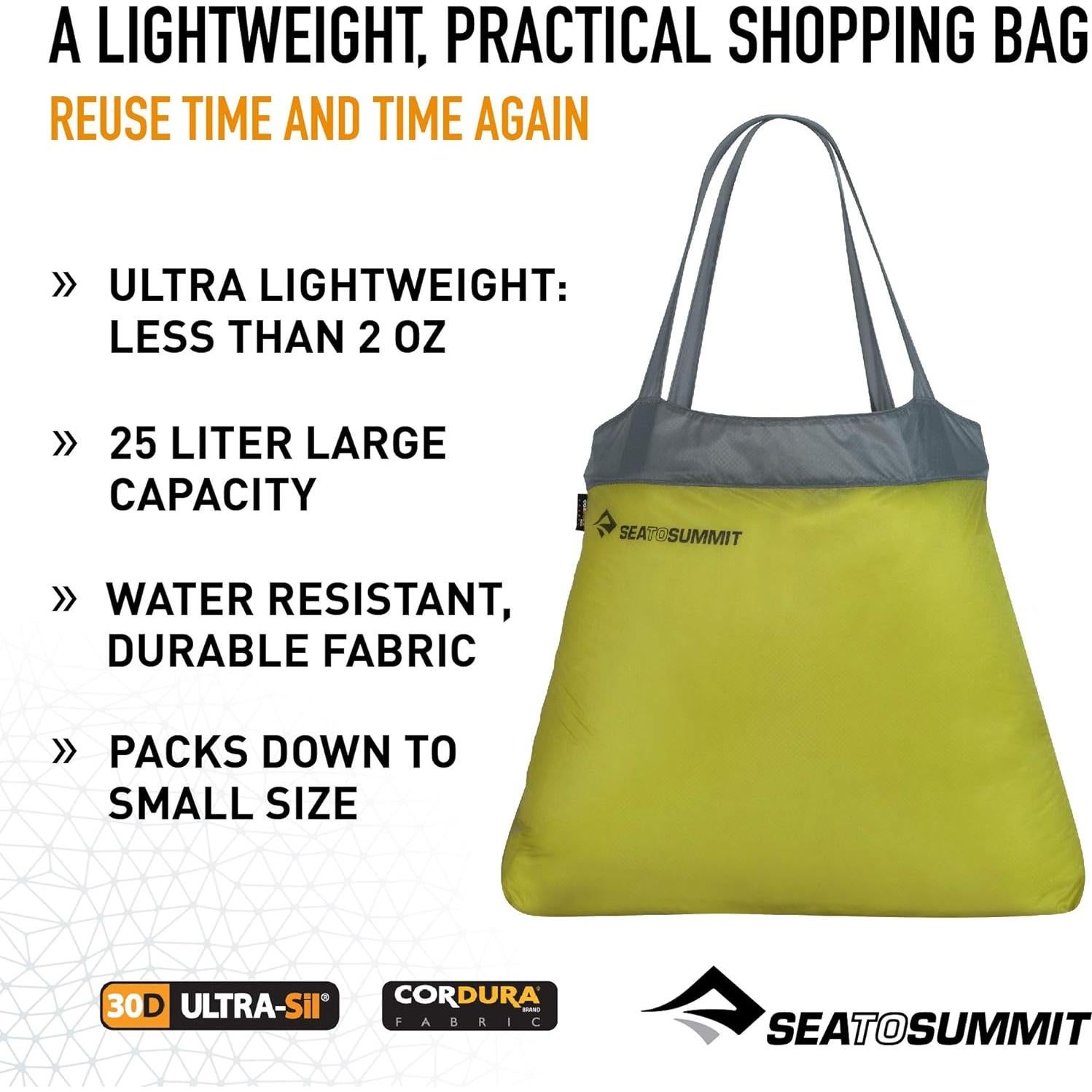 Sea to Summit Ultra-Sil Reusable Shopping Bag, Lime