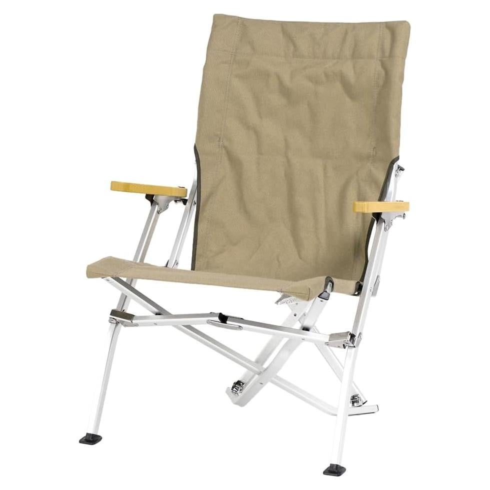 Silla de Playa Baja Snow Peak Plegable Caqui para Camping