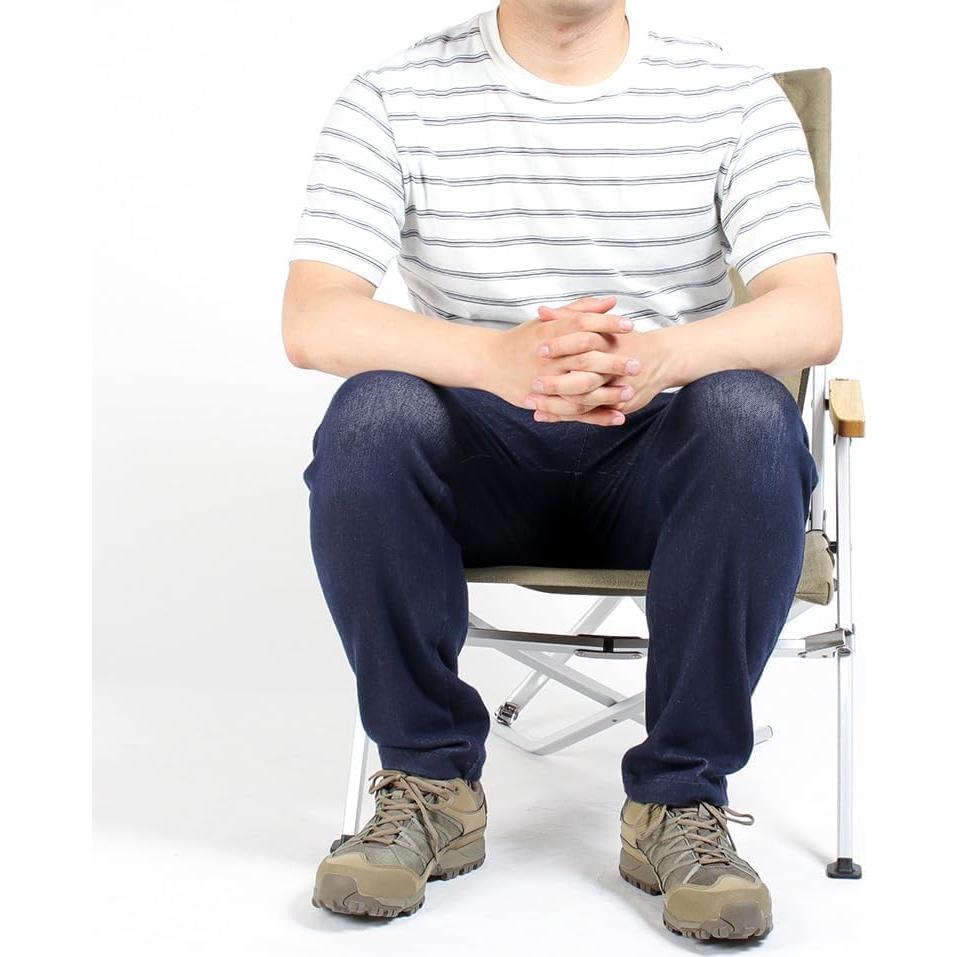 Silla de Playa Baja Snow Peak Plegable Caqui para Camping