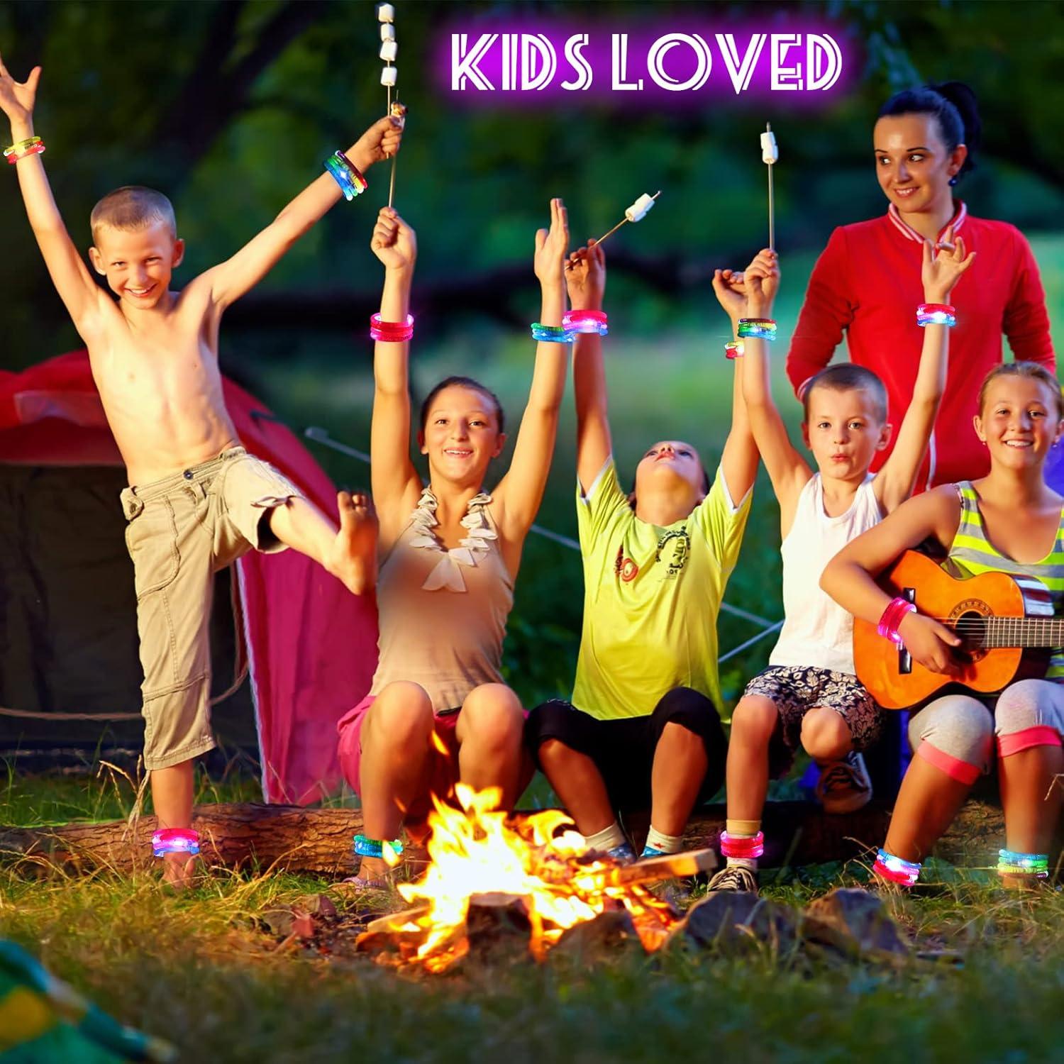 24 Piezas Pulseras LED Brillantes para Fiestas Mikulala