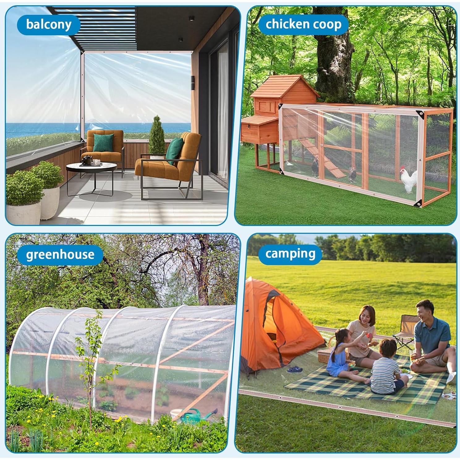 Lona Impermeable Transparente 2.13x3.05m Welacymet PE