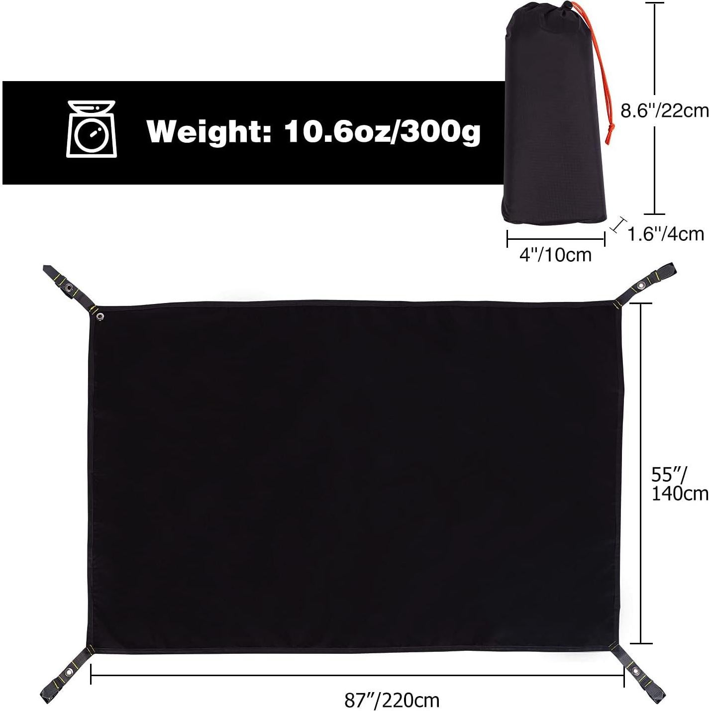 Tarp de Camping Impermeable REDCAMP 220x140cm para 1-2 Personas