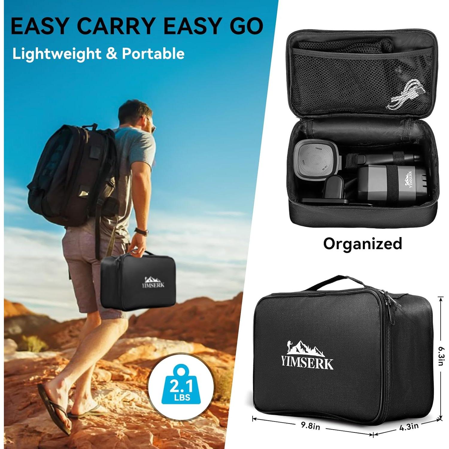 Ducha Portátil Eléctrica Yimserk 7800mAh para Camping