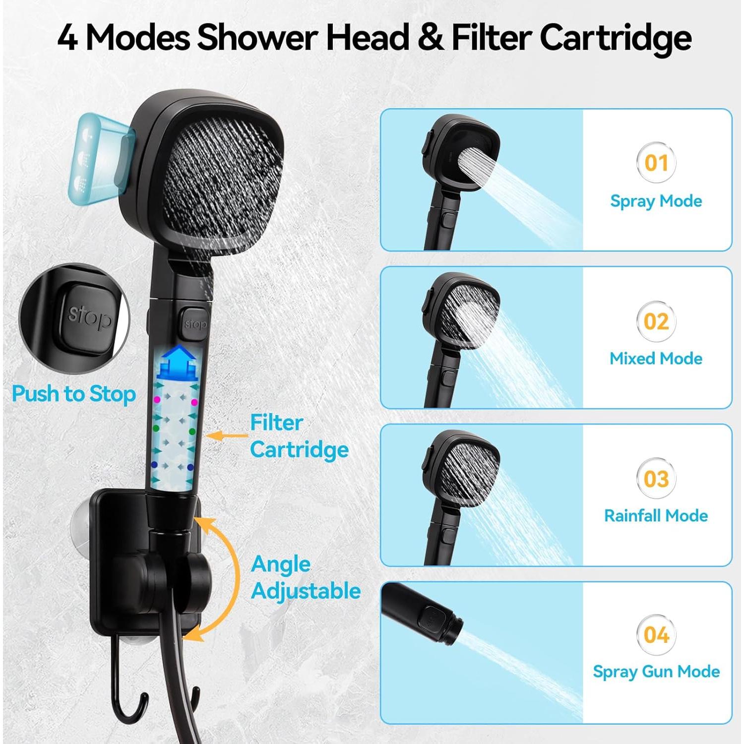 Ducha Portátil Eléctrica Yimserk 7800mAh para Camping