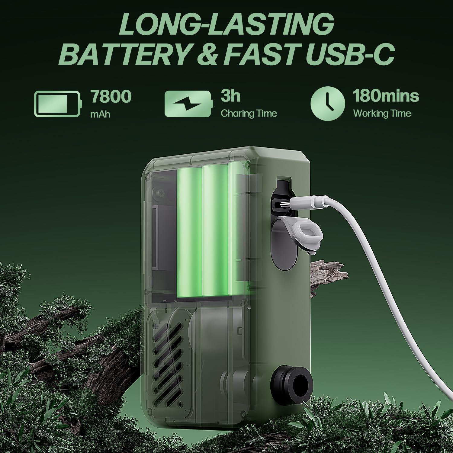 Ducha Portátil IGRL L1 10L/min Batería 7800mAh IPX8 Verde