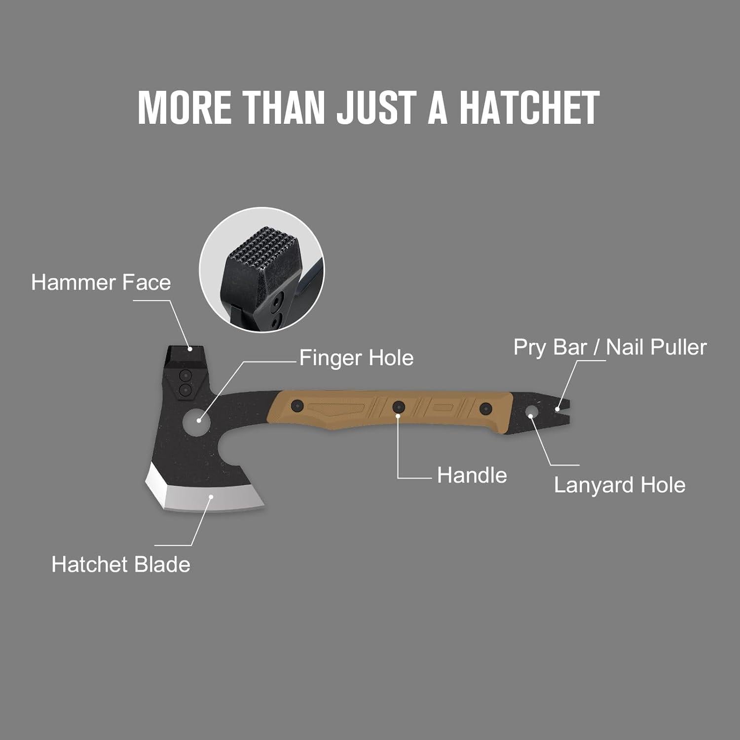 Hacha de Supervivencia OKNIFE Otacle A1 4 en 1 con Funda