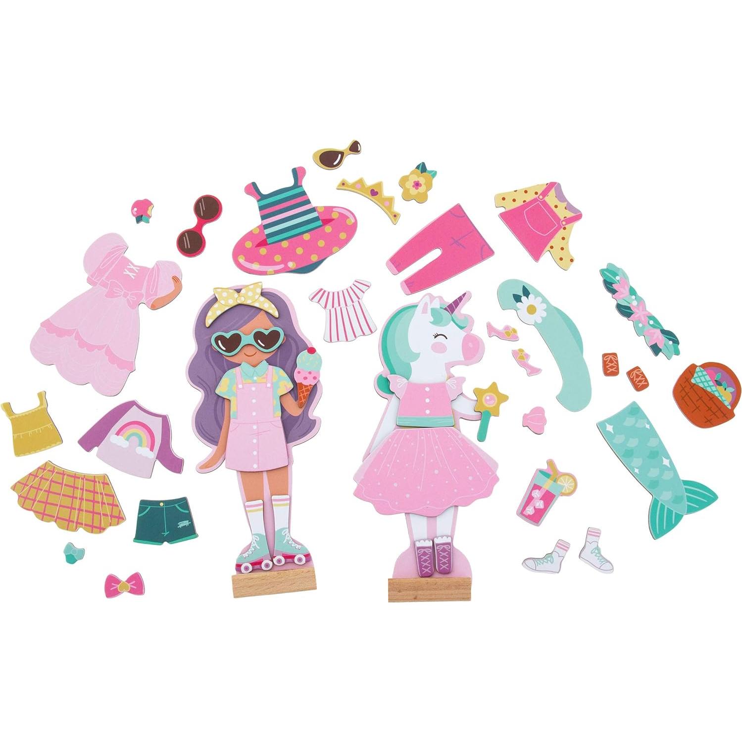 Muñecas Magnéticas para Vestir Stephen Joseph - Unicornio y Princesa