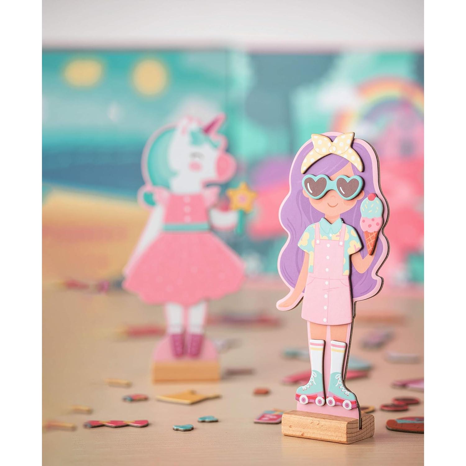 Muñecas Magnéticas para Vestir Stephen Joseph - Unicornio y Princesa