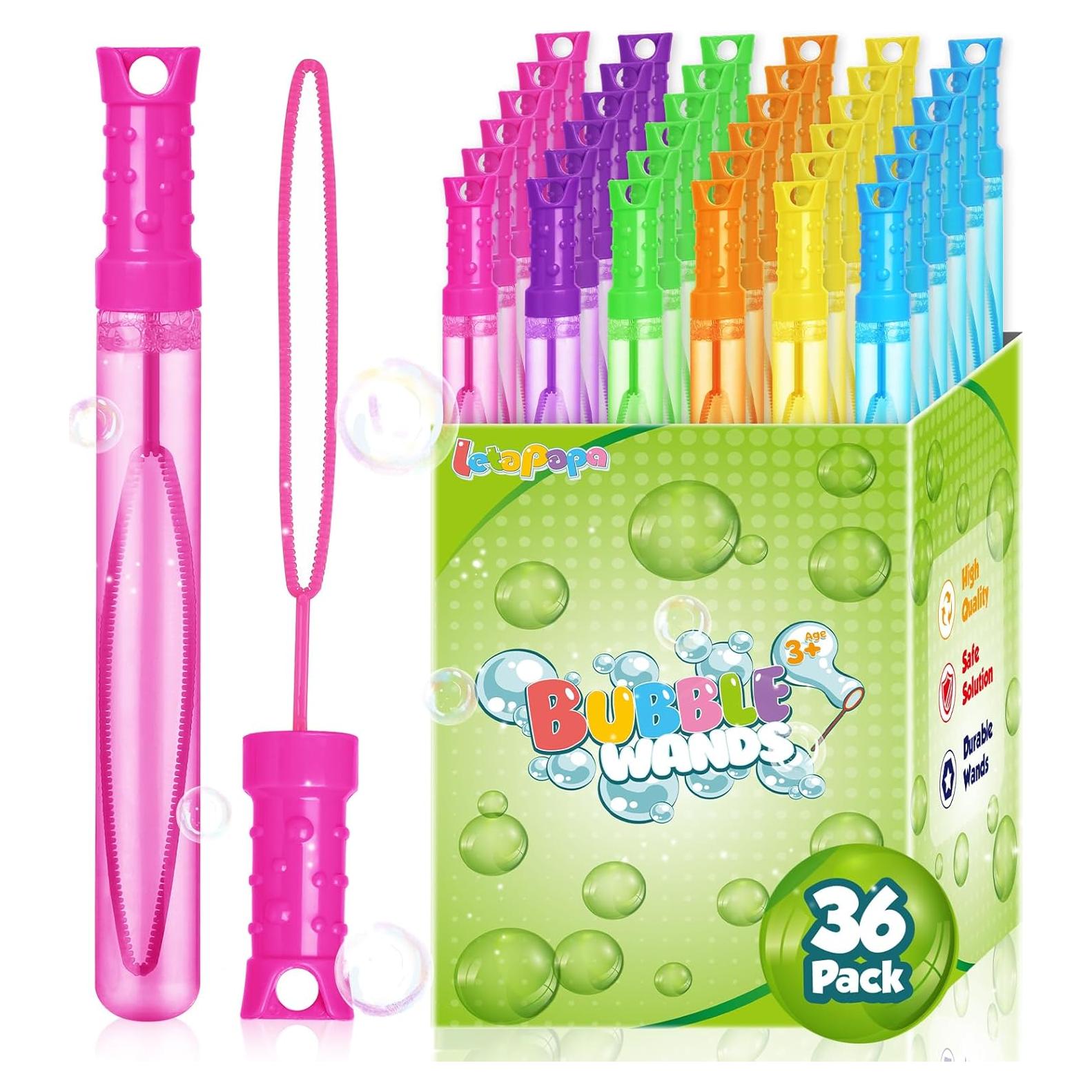 Varitas de Burbujas Letapapa - 36 Piezas 22.2 cm Colores Vivos