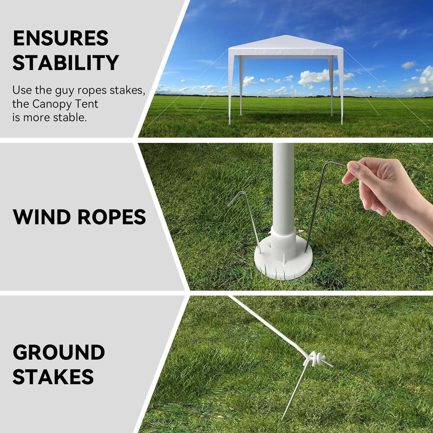 Carpa de Fiesta Exterior DVIEN 3x3m Impermeable Blanca