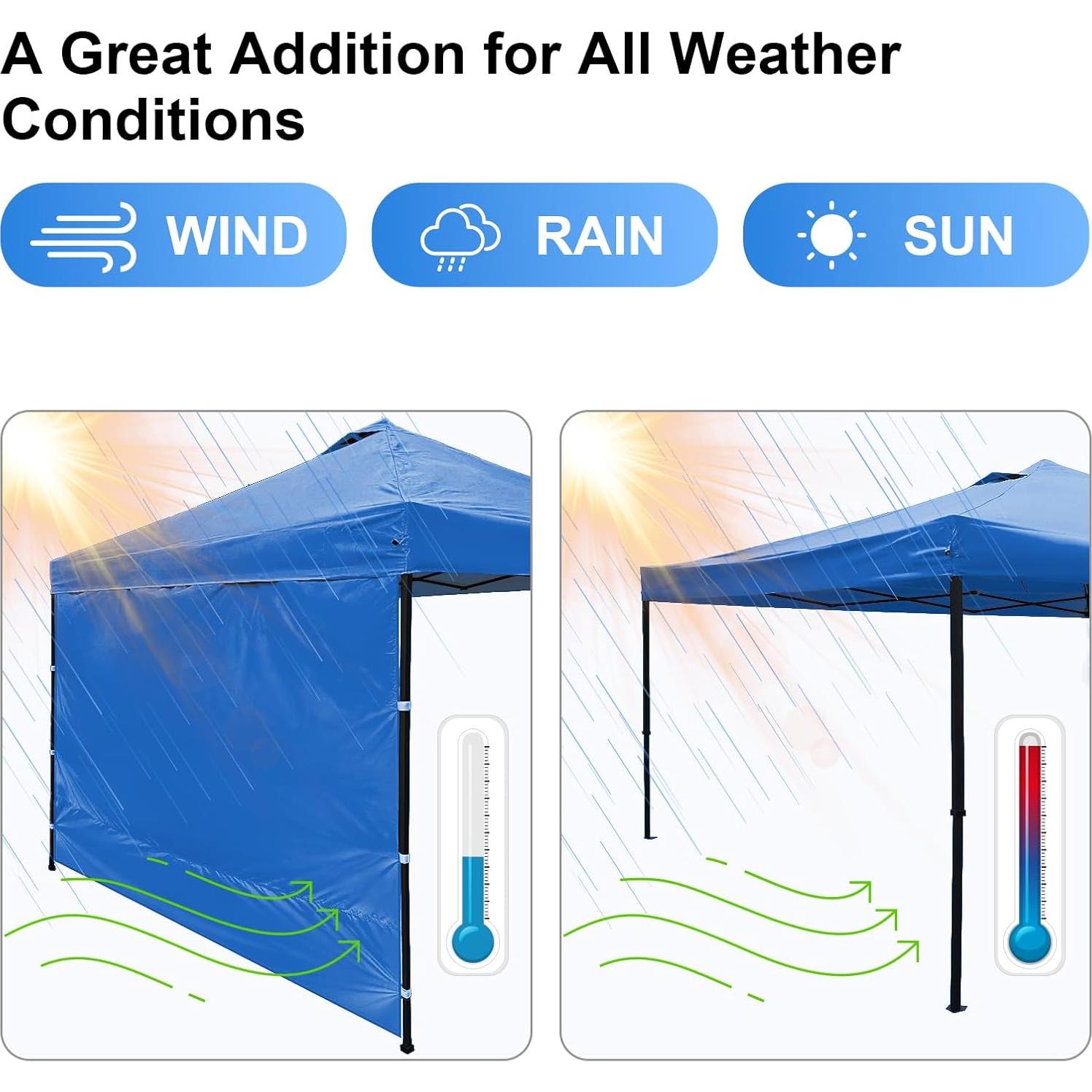 Pared Lateral Patioman 299x196cm Impermeable UV50+ Azul