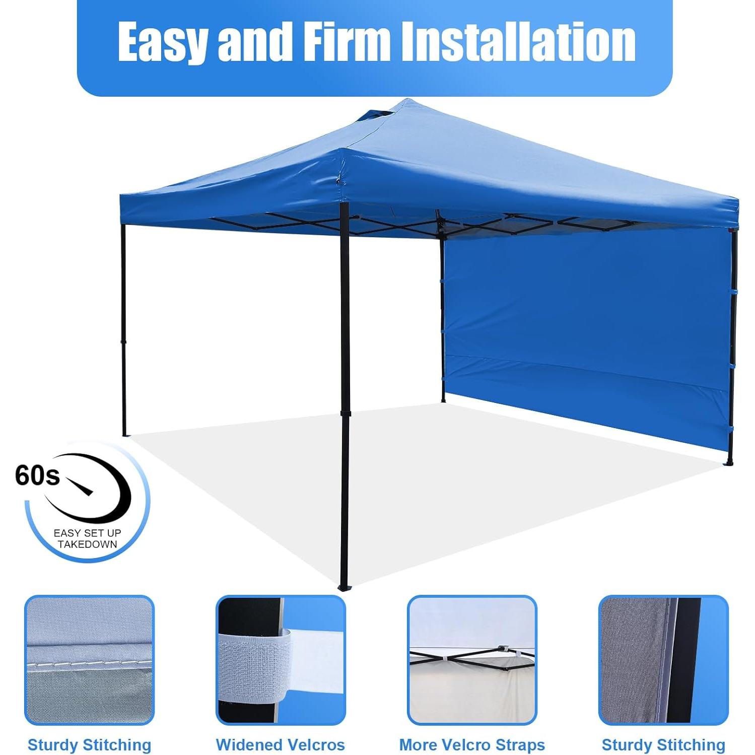 Pared Lateral Patioman 299x196cm Impermeable UV50+ Azul