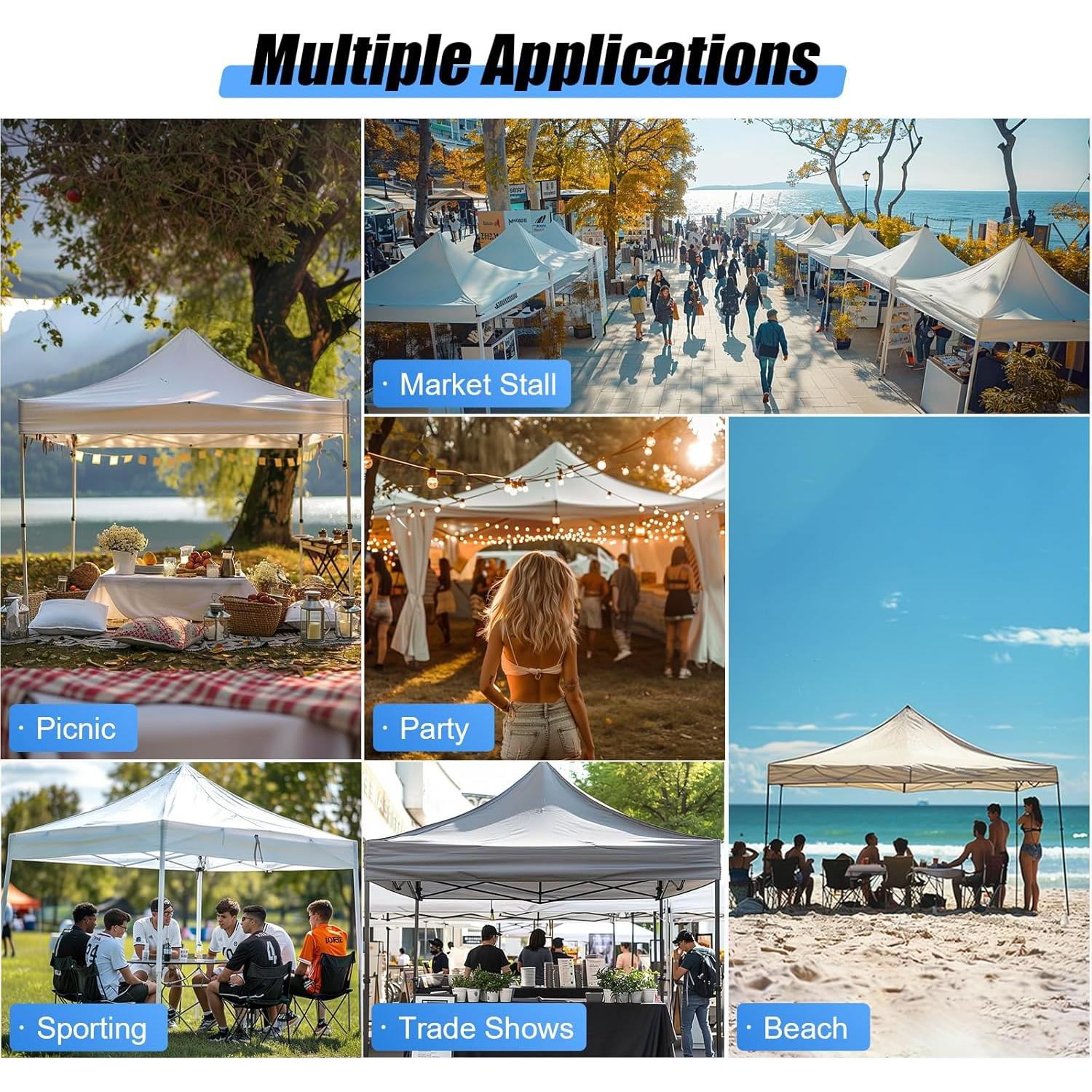 Pared Lateral Patioman 299x196cm Impermeable UV50+ Azul