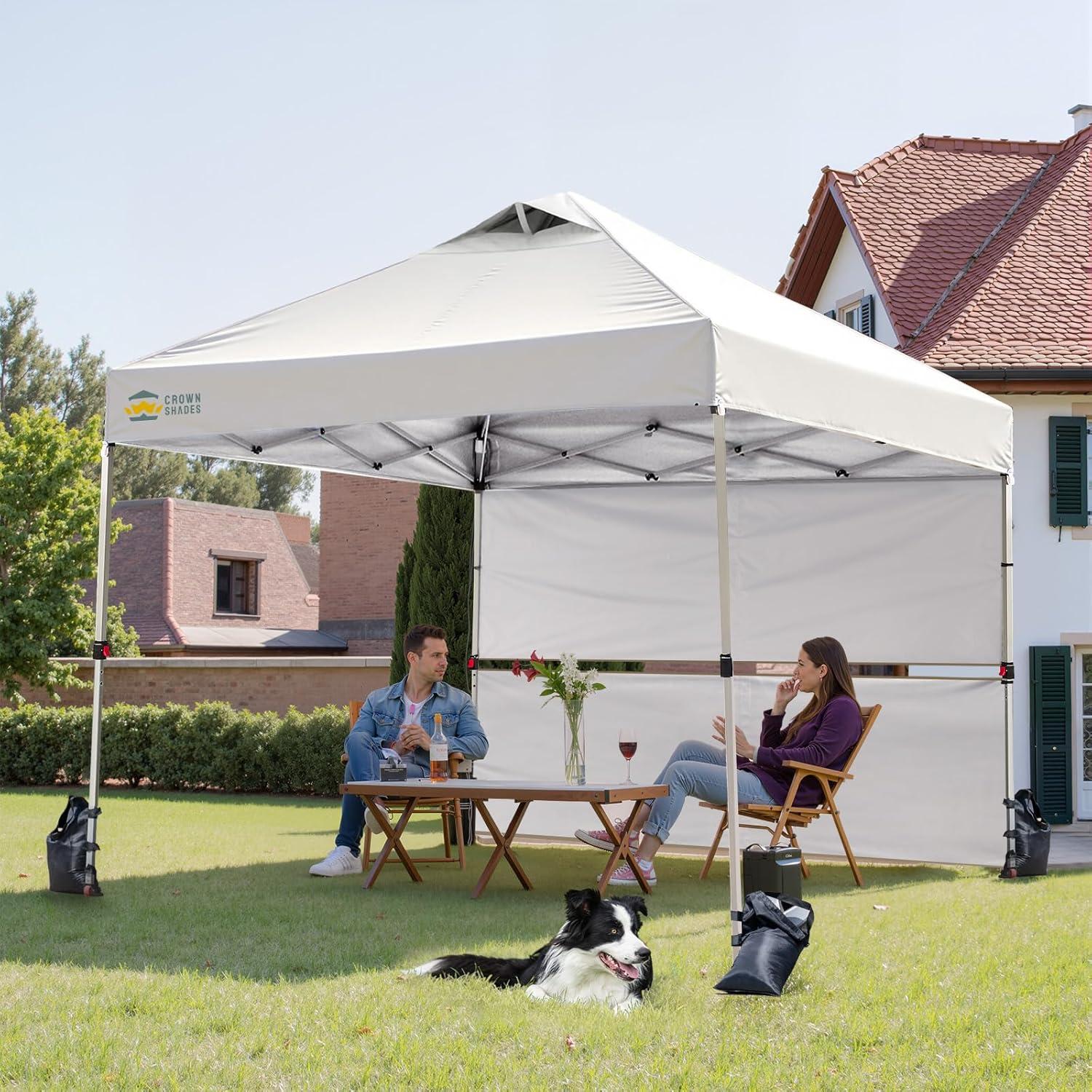 Carpa Plegable Instantánea CROWN SHADES 3x3m Blanca con Paredes