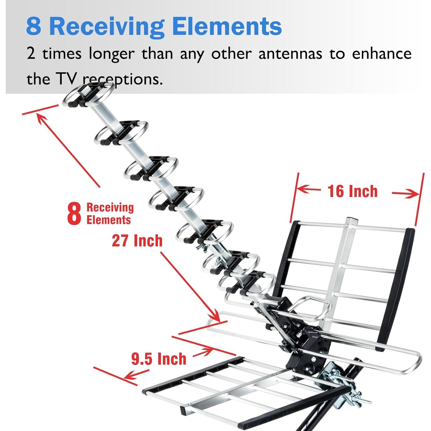 Antena HDTV Five Star 2025 Yagi 200 Millas 4K VHF/UHF