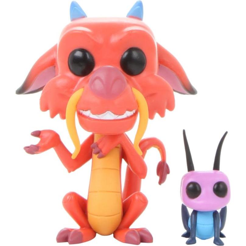 Figura de Vinilo Pop Funko Mulan Mushu y Grillo 9.5cm