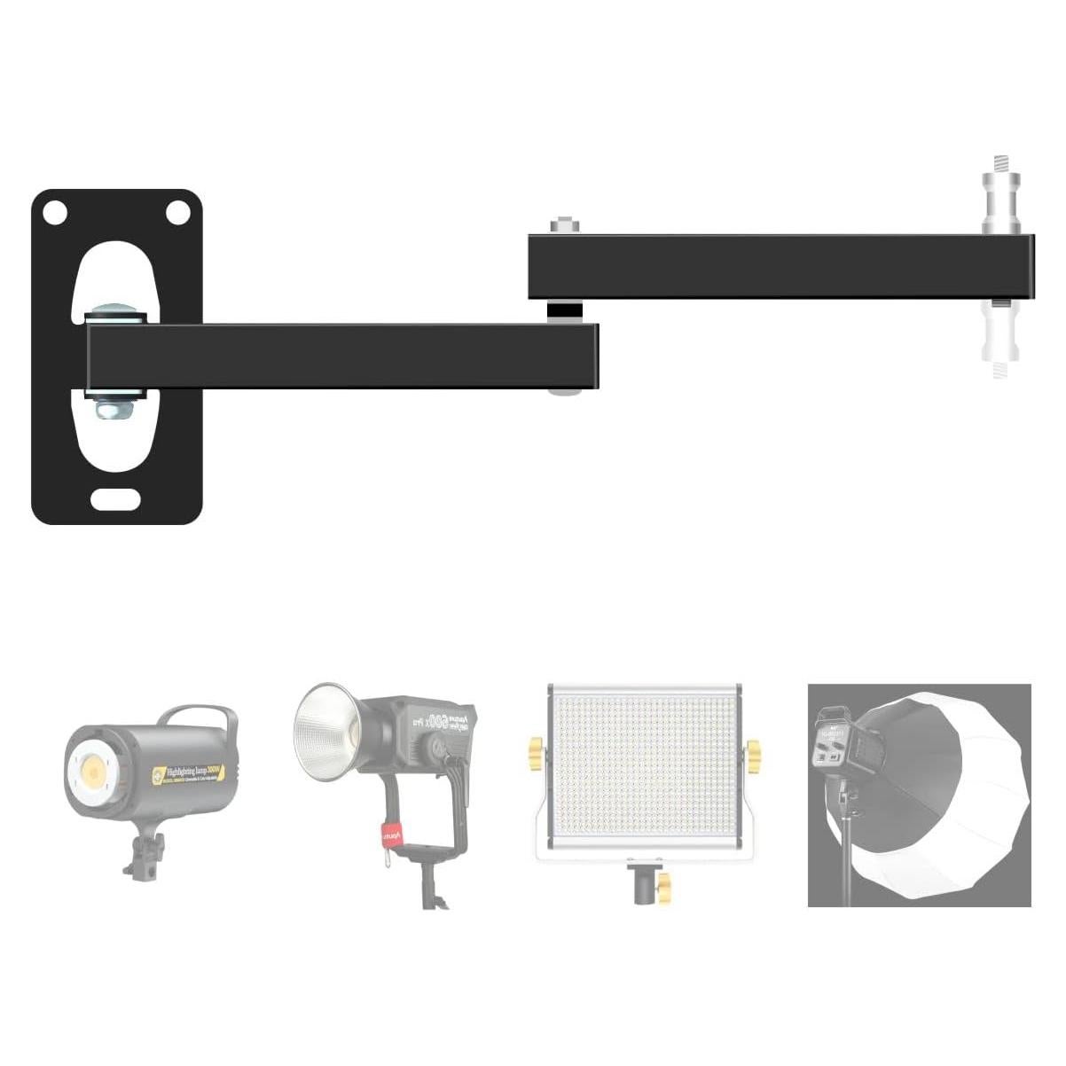 Soporte de Pared Ajustable MeetRade para Luz Estroboscópica