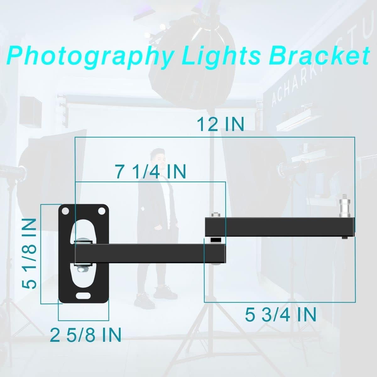 Soporte de Pared Ajustable MeetRade para Luz Estroboscópica