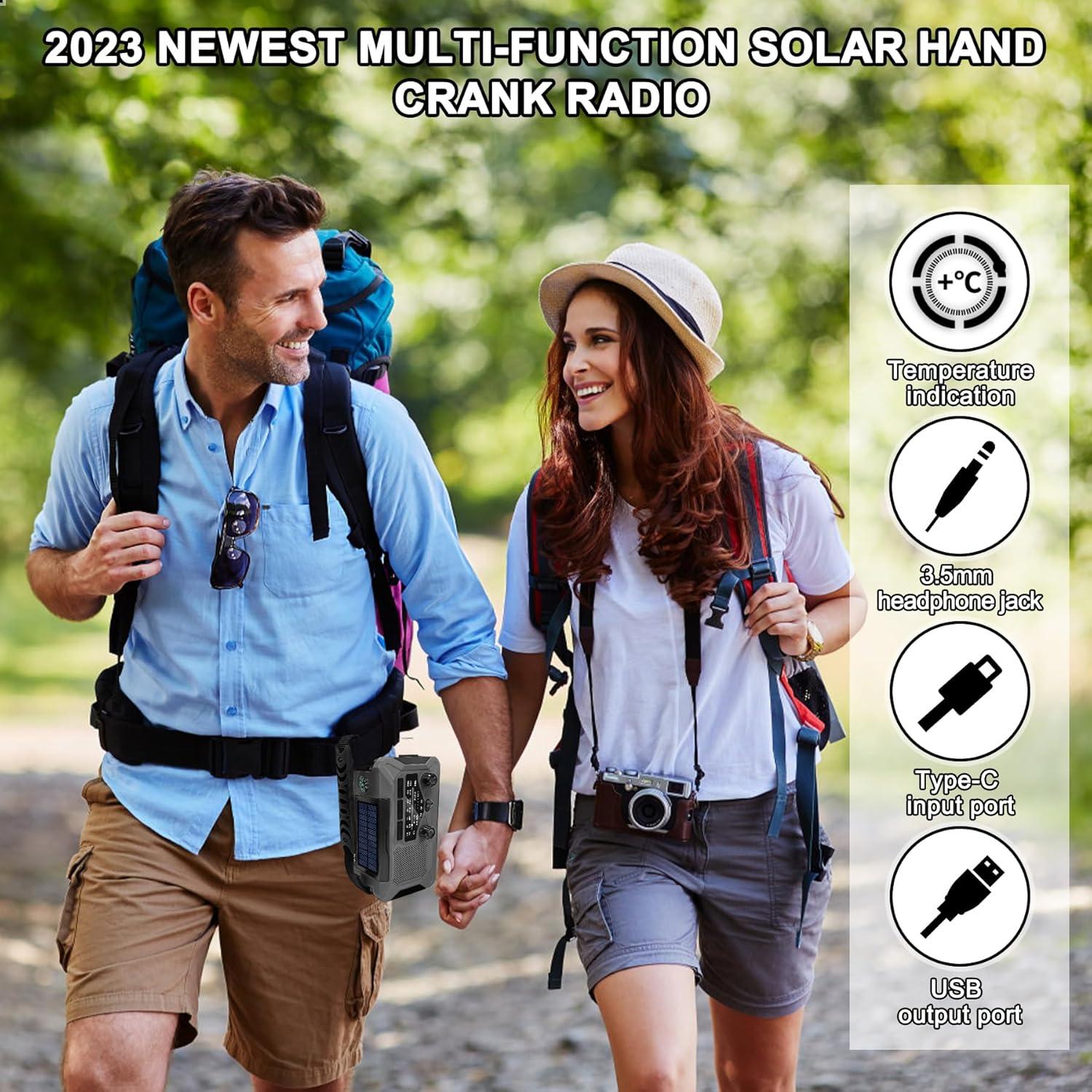 Radio Meteorológica de Emergencia GINESBE 12000mAh Gris