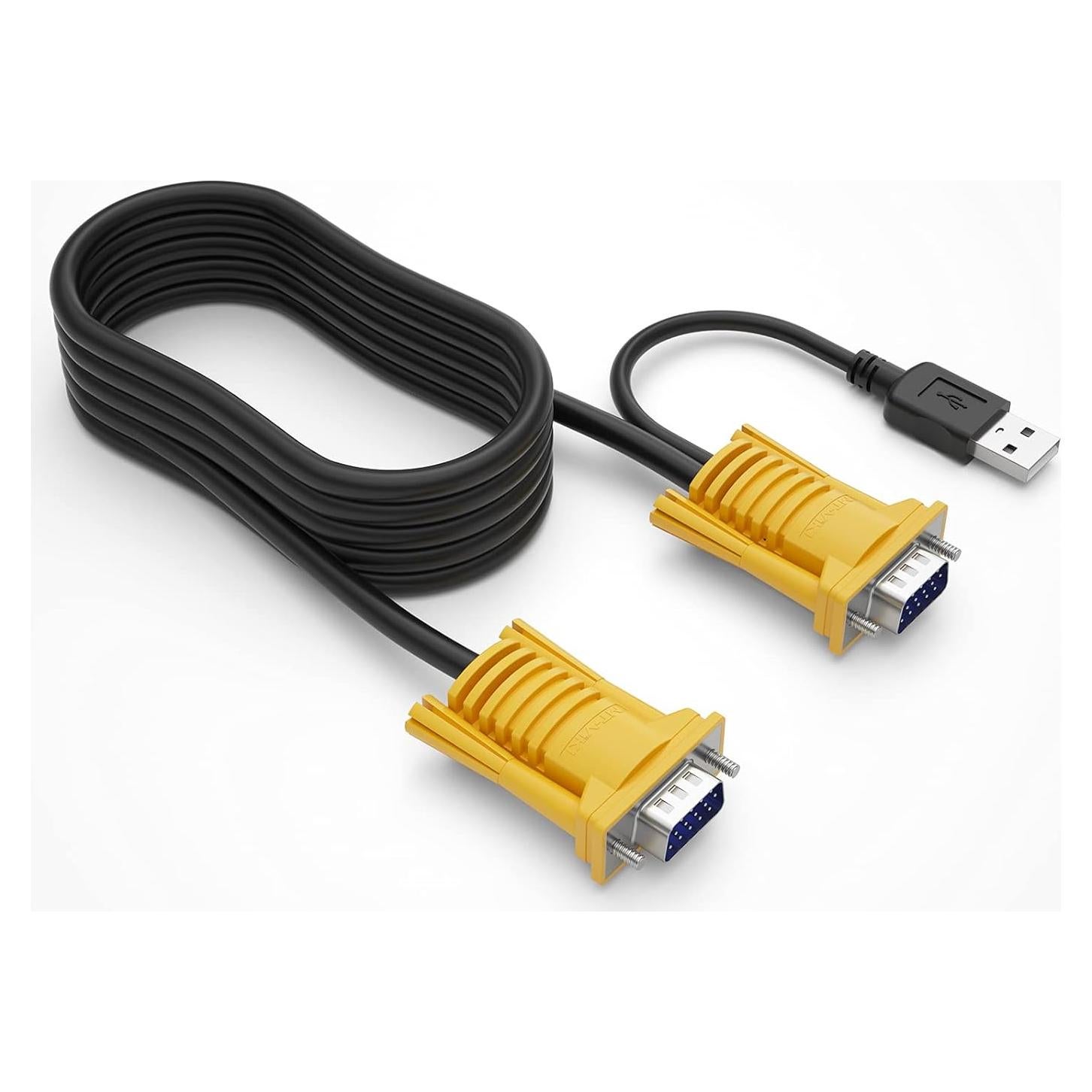 Cable KVM USB VGA 2 en 1 MT-VIKI KV18 1.8m para PC