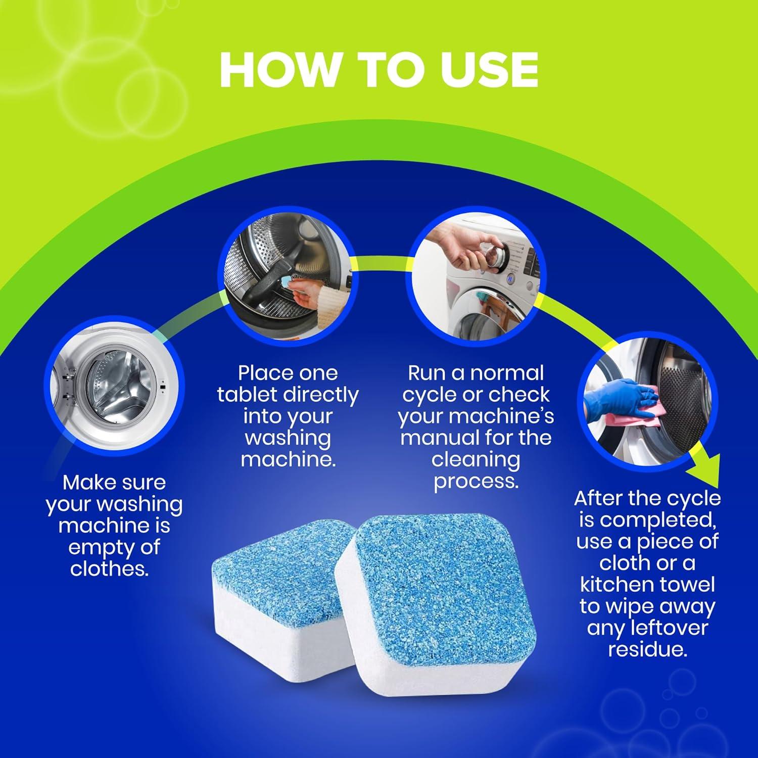 Tabletas Limpiadoras de Lavadora Freshero - Paquete de 24
