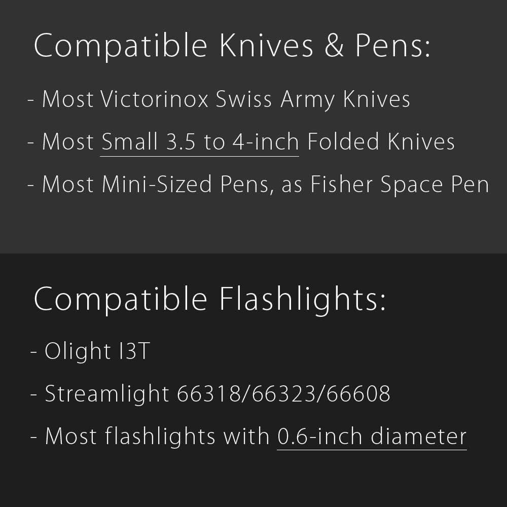 EDC Leather Pocket Organizer, Pocket Slip, Pocket Knife Pouch, EDC Carrier, with Pen Loop, Everyday Carry Organizers, Full Grain Leather. Chestnut.