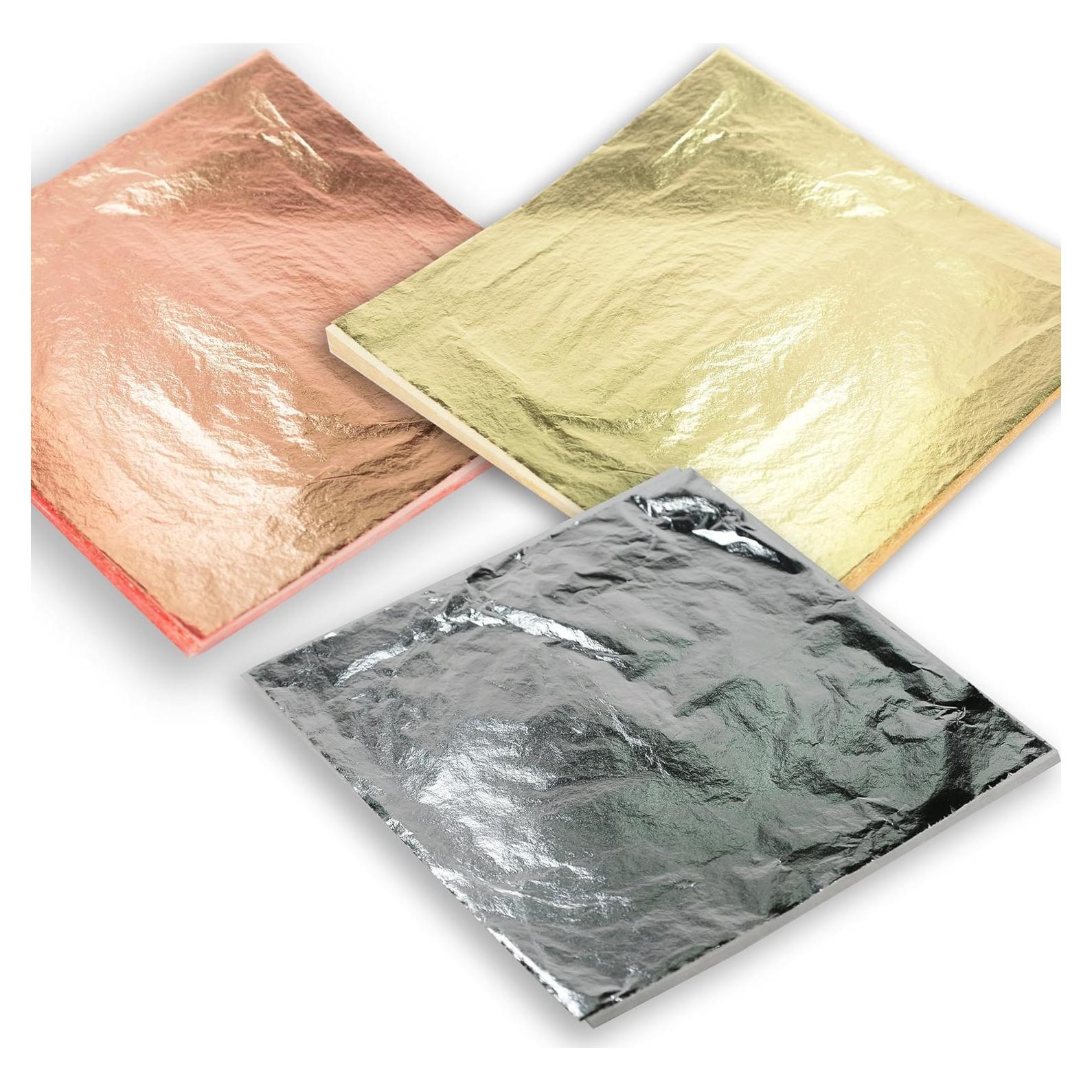 Hojas de Oro Barnabas Multipack 300 Unidades - Oro Rosa, Plata y Oro