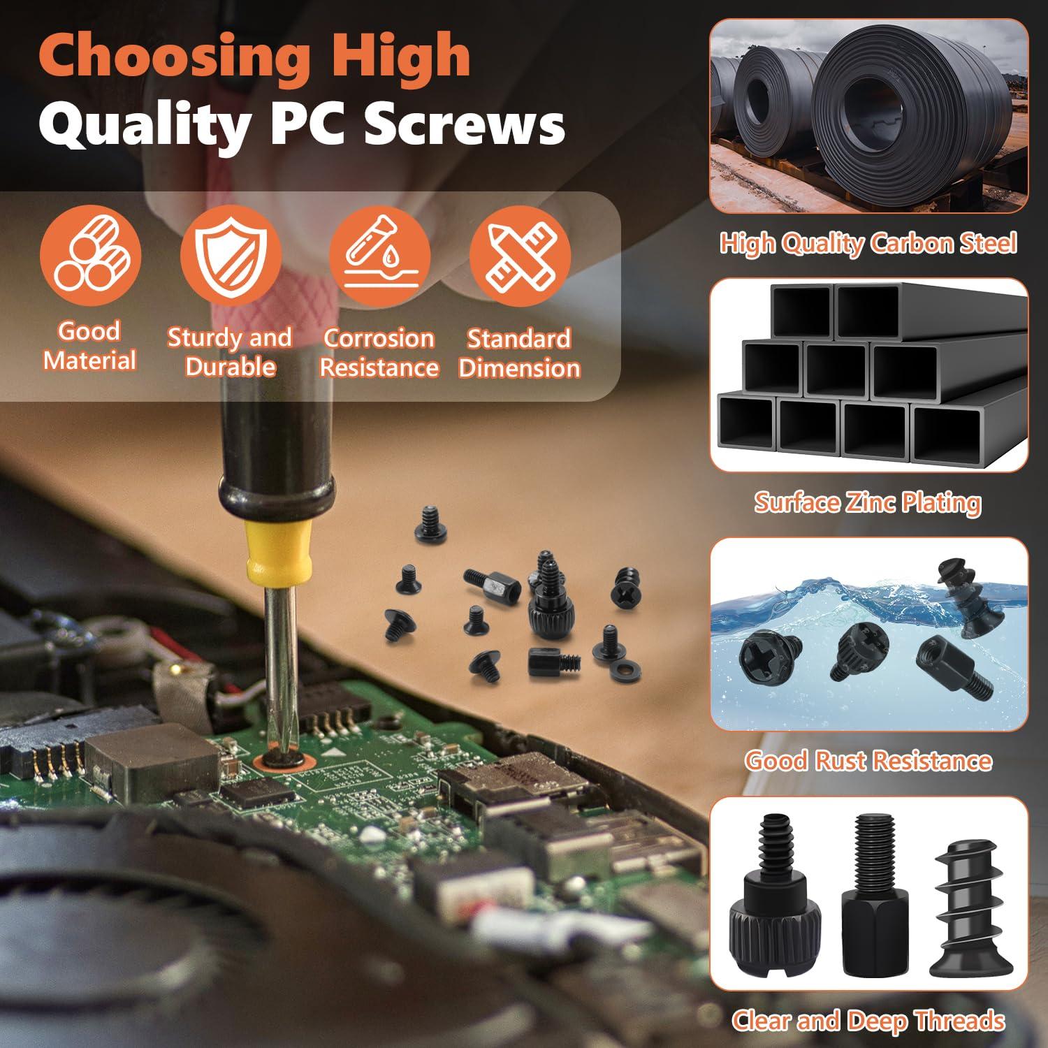 Kit de Tornillos para Computadora Kalote 510 Piezas Acero Zinc