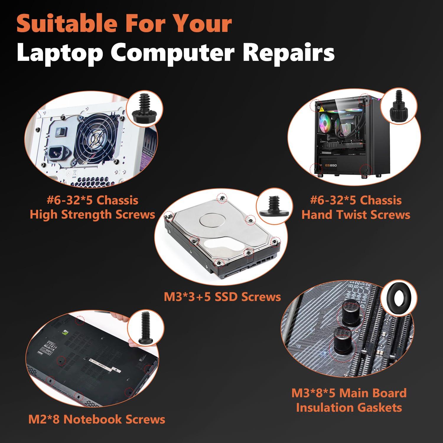 Kit de Tornillos para Computadora Kalote 510 Piezas Acero Zinc