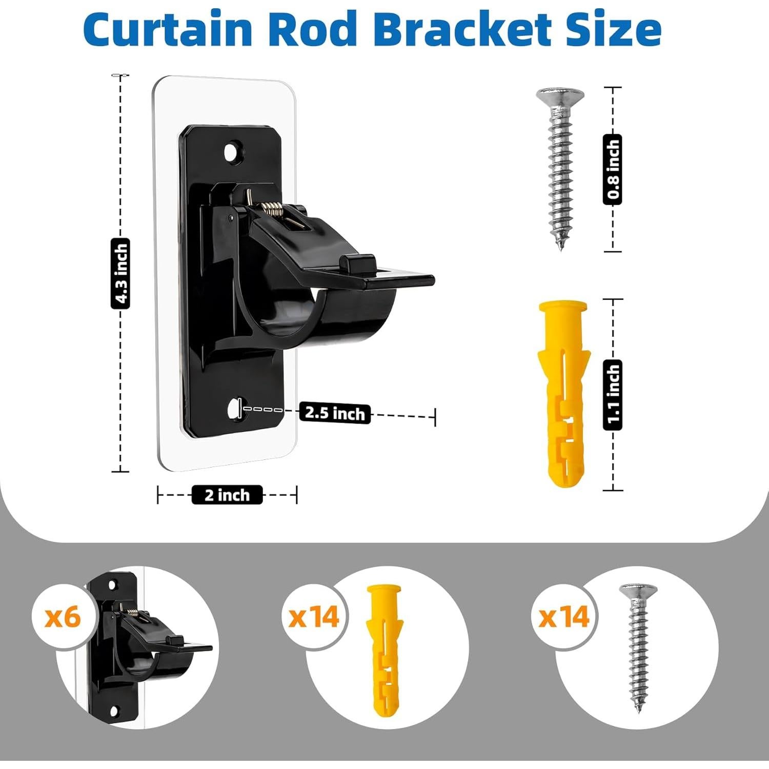 Soportes de Varilla Autoadhesivos Antimbee - Paquete de 6, 9 kg