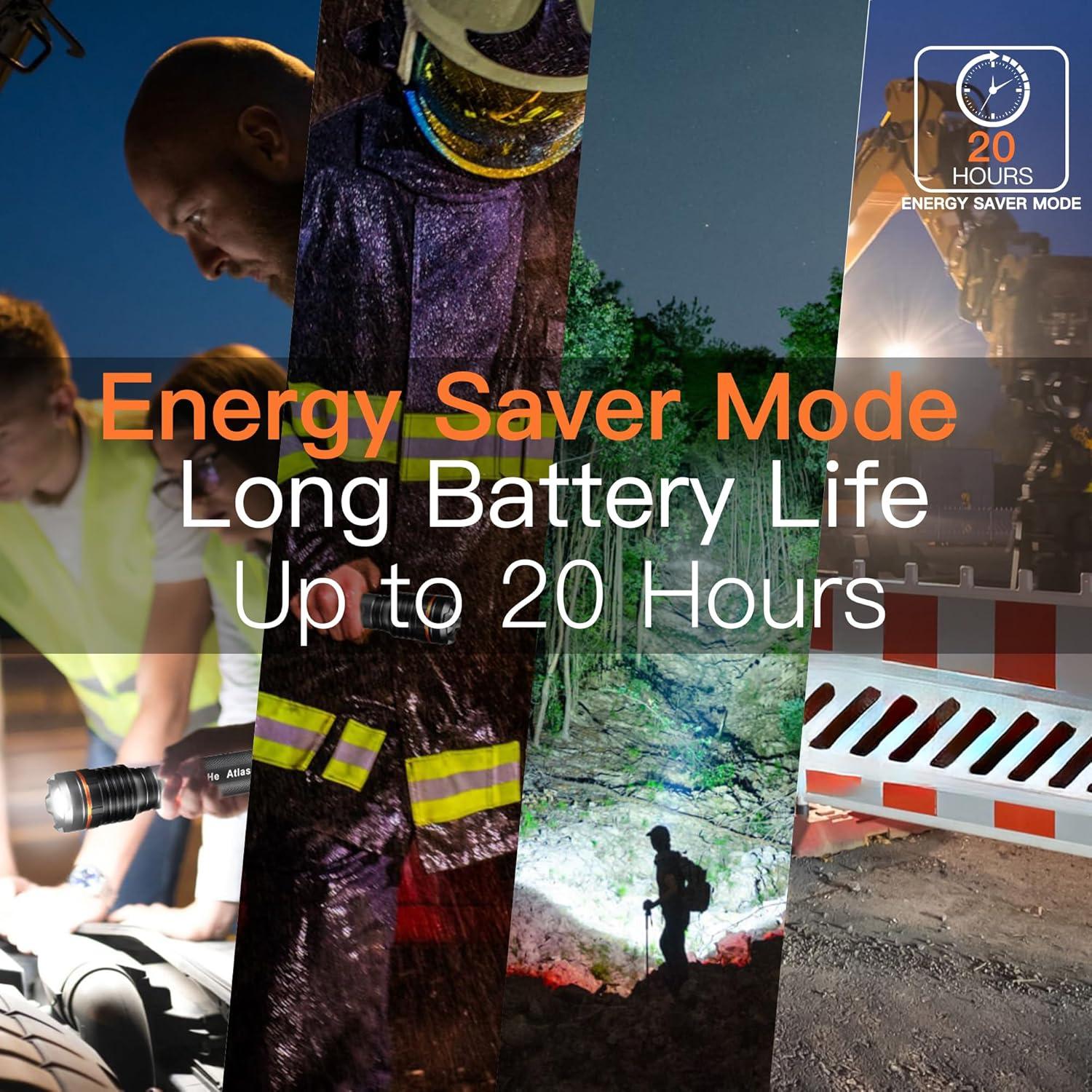 Linterna LED KunHe 1200 LM Aluminio Zoomable IPX6 1 Paquete