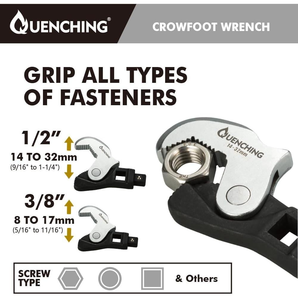 Juego de Llaves Crowfoot Autoajustables QUENCHING 2 Piezas 8-32mm