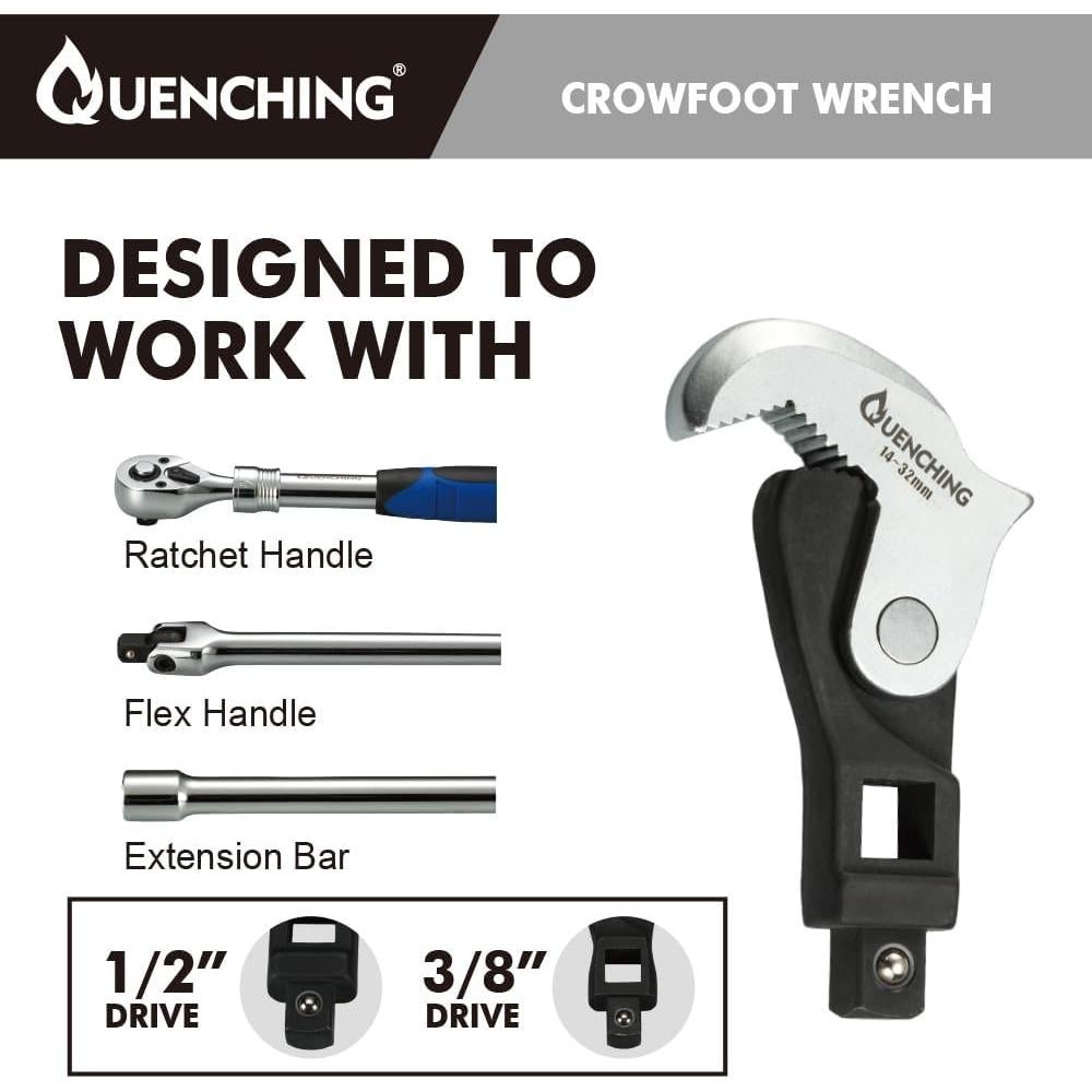 Juego de Llaves Crowfoot Autoajustables QUENCHING 2 Piezas 8-32mm
