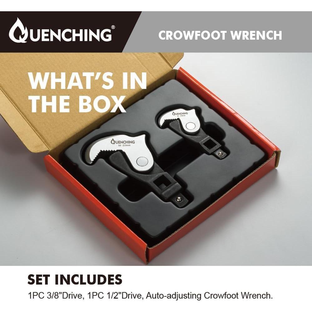 Juego de Llaves Crowfoot Autoajustables QUENCHING 2 Piezas 8-32mm