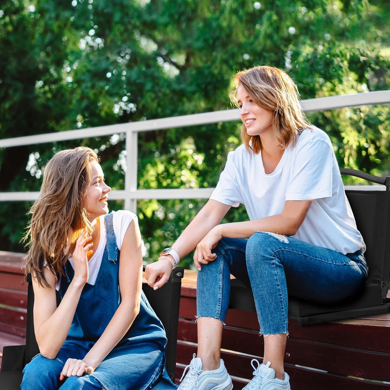 Asiento de Estadio HABUTWAY con Respaldo y Cojín Grueso 159kg