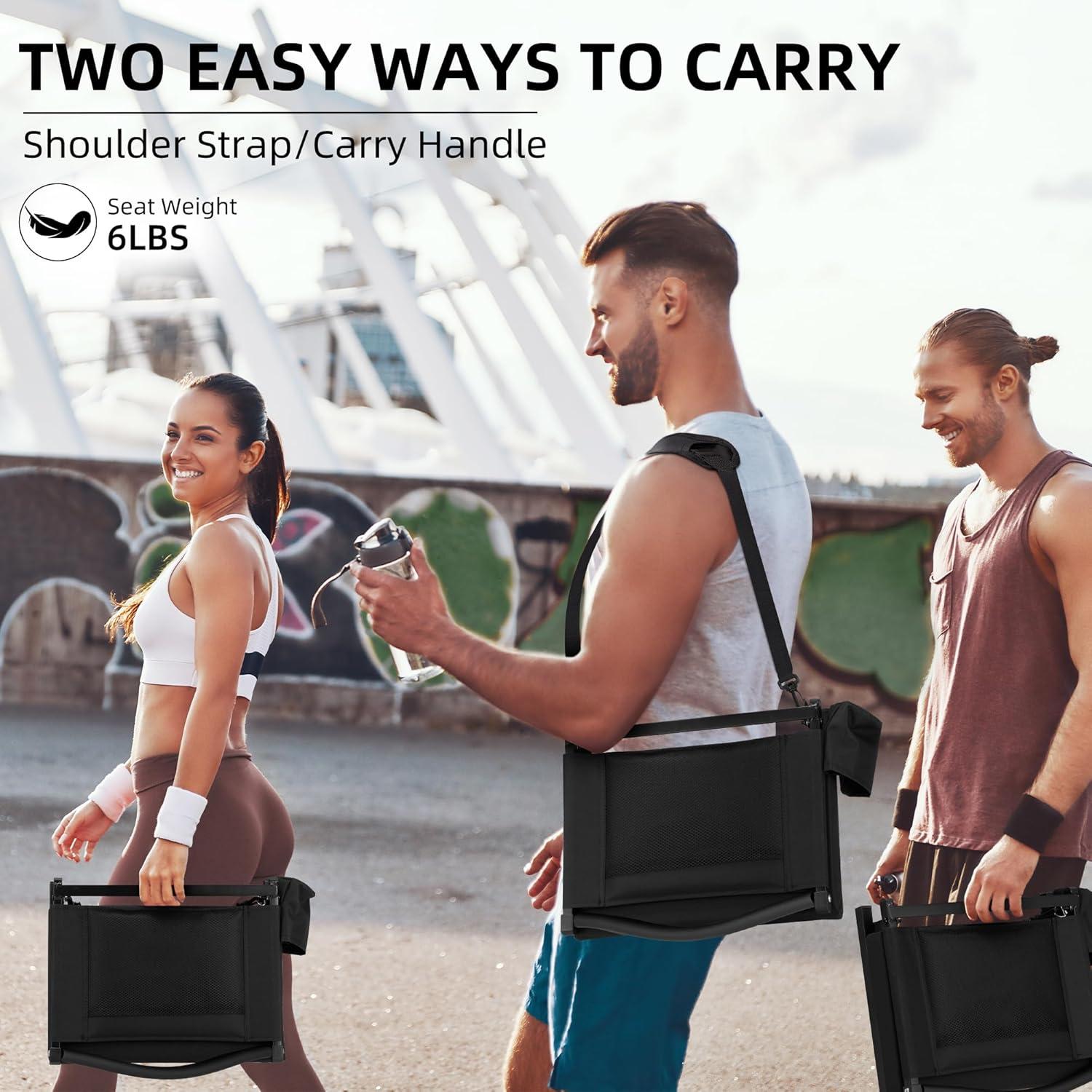 Asiento de Estadio HABUTWAY con Respaldo y Cojín Grueso 159kg