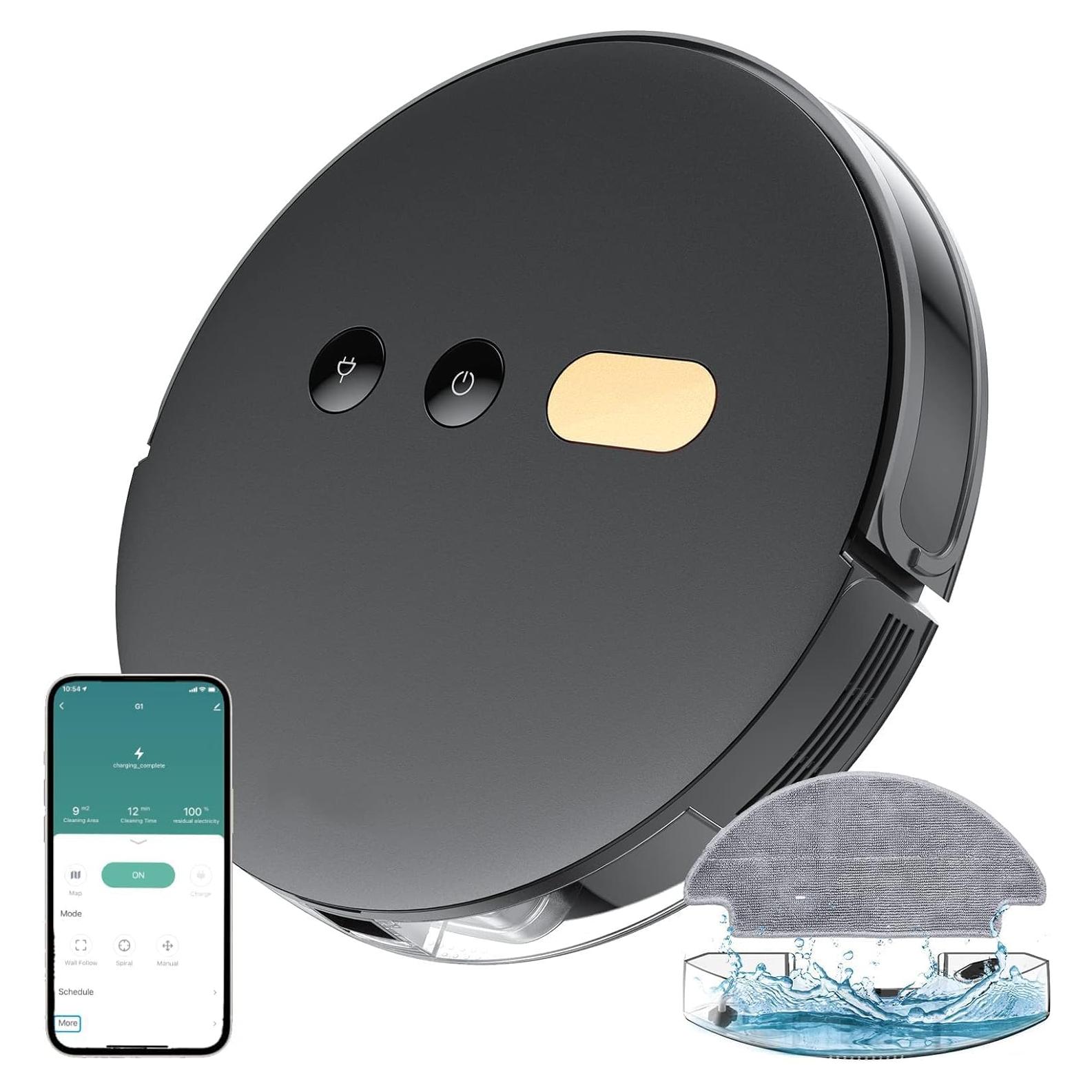 Aspiradora Robot Faminode G1 2-en-1 con Mopa y Aromaterapia