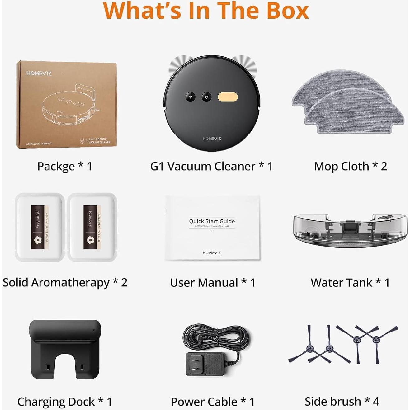 Aspiradora Robot Faminode G1 2-en-1 con Mopa y Aromaterapia