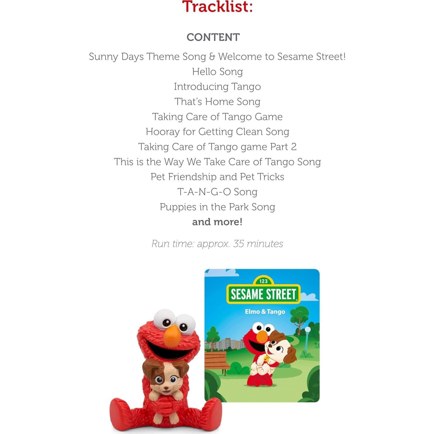 Figura de Juguete de Audio Elmo y Tango Tonies 10,8x3,5cm