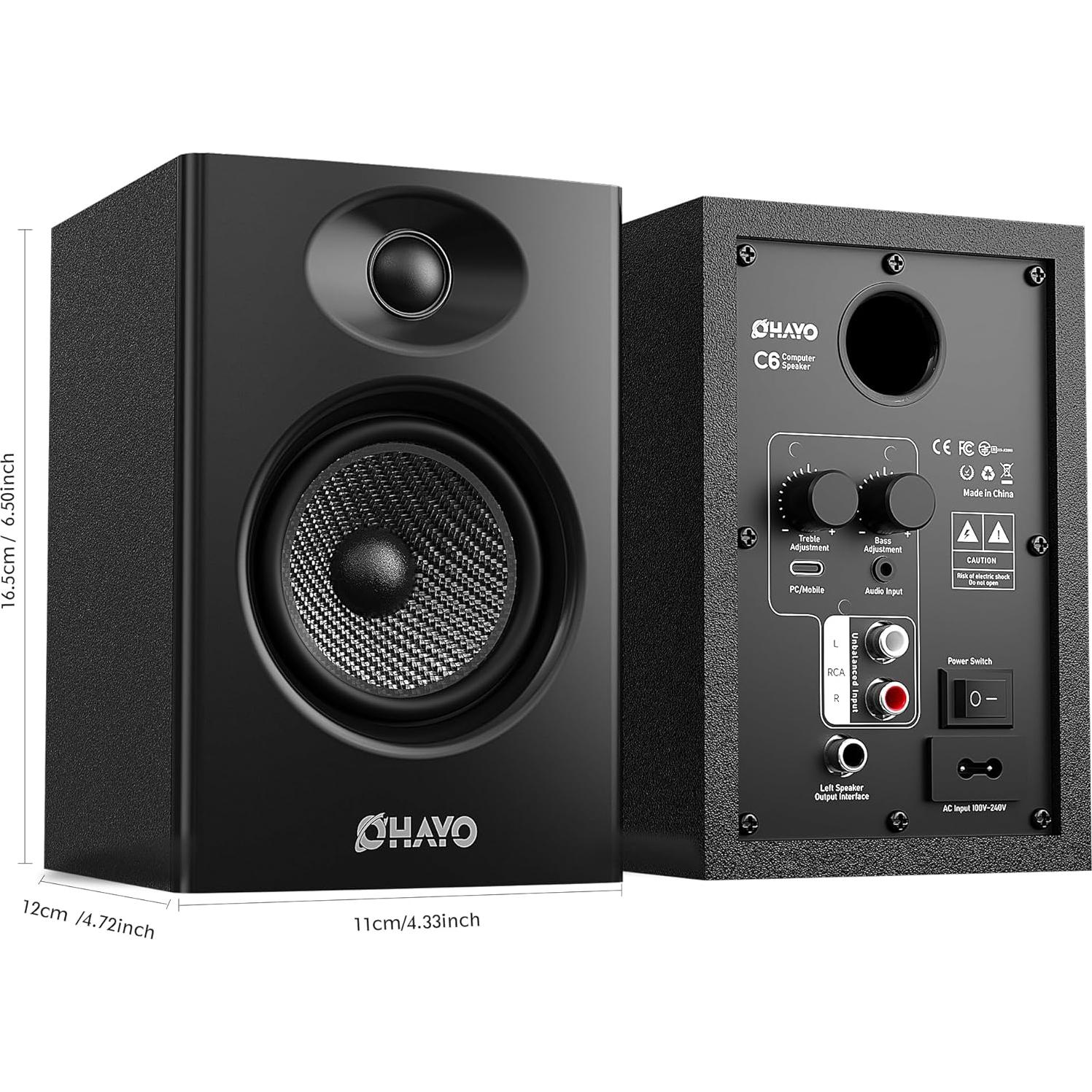 Altavoces de Computadora OHAYO C6 60W Bluetooth 5.3 Estéreo 2.0