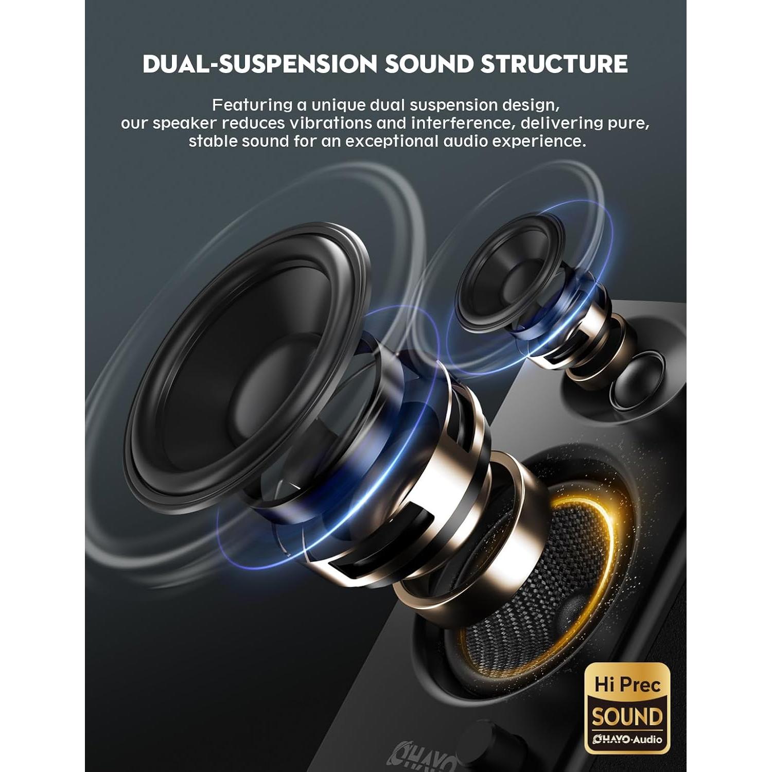 Altavoces de Computadora OHAYO C6 60W Bluetooth 5.3 Estéreo 2.0