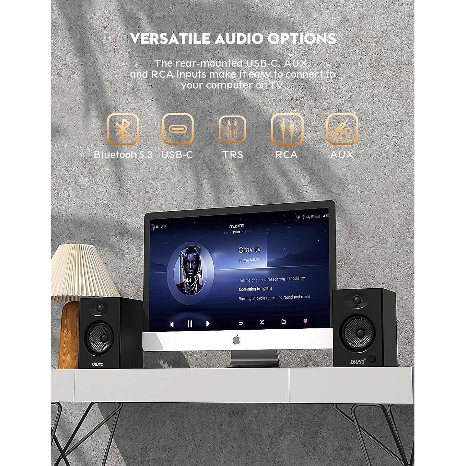 Altavoces de Computadora OHAYO C6 60W Bluetooth 5.3 Estéreo 2.0