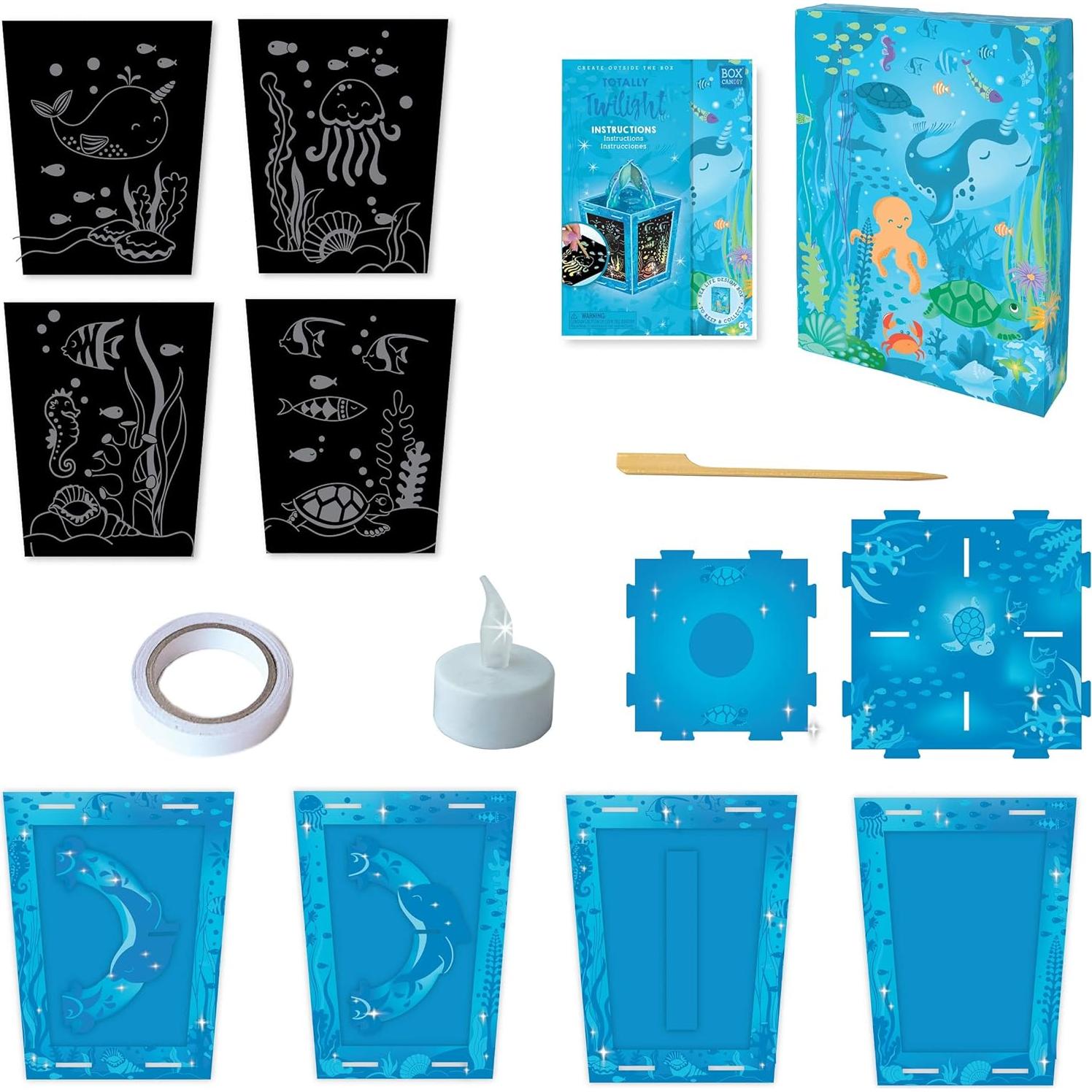 Kit de Linterna de Arte para Raspar BOX CANDIY Vida Marina
